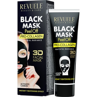 mascarilla facial peel off Pro-colágeno con carbón activado tubo 80 ml - Revuele