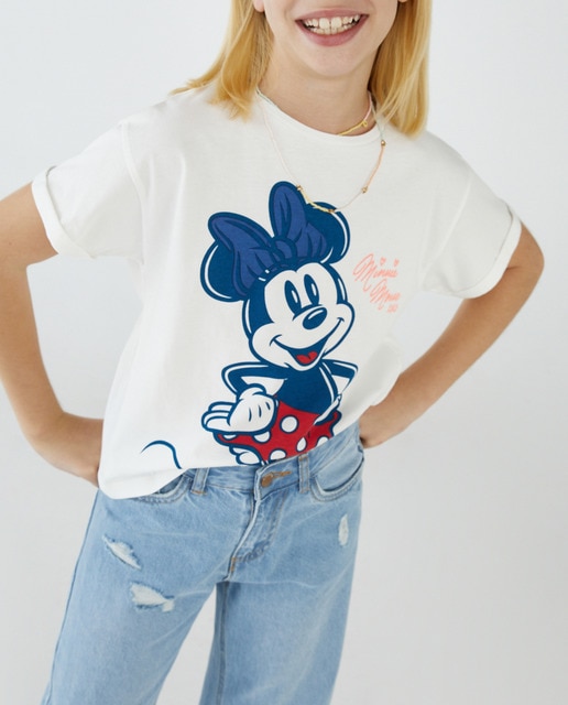 Imagen 0 de Camiseta de niña de manga corta Minnie