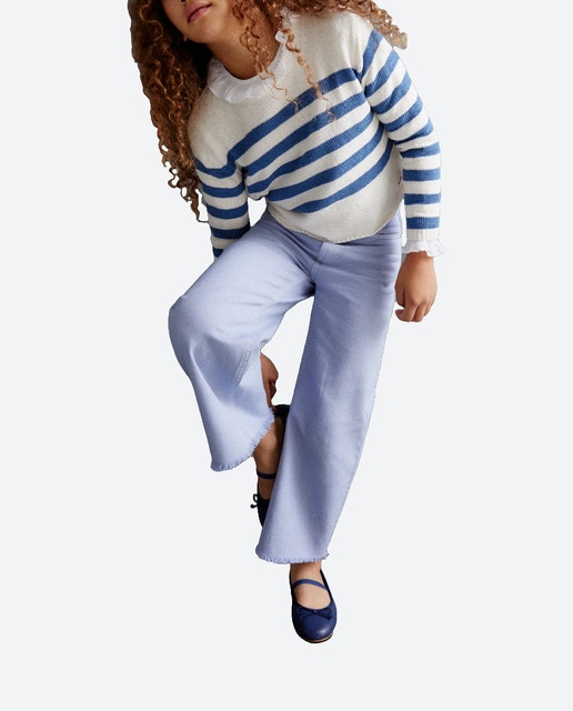 Imagen 0 de Pantalón de sarga de niña wide leg