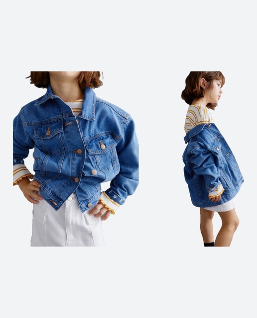 Imagen 0 de Cazadora vaquera básica de niña