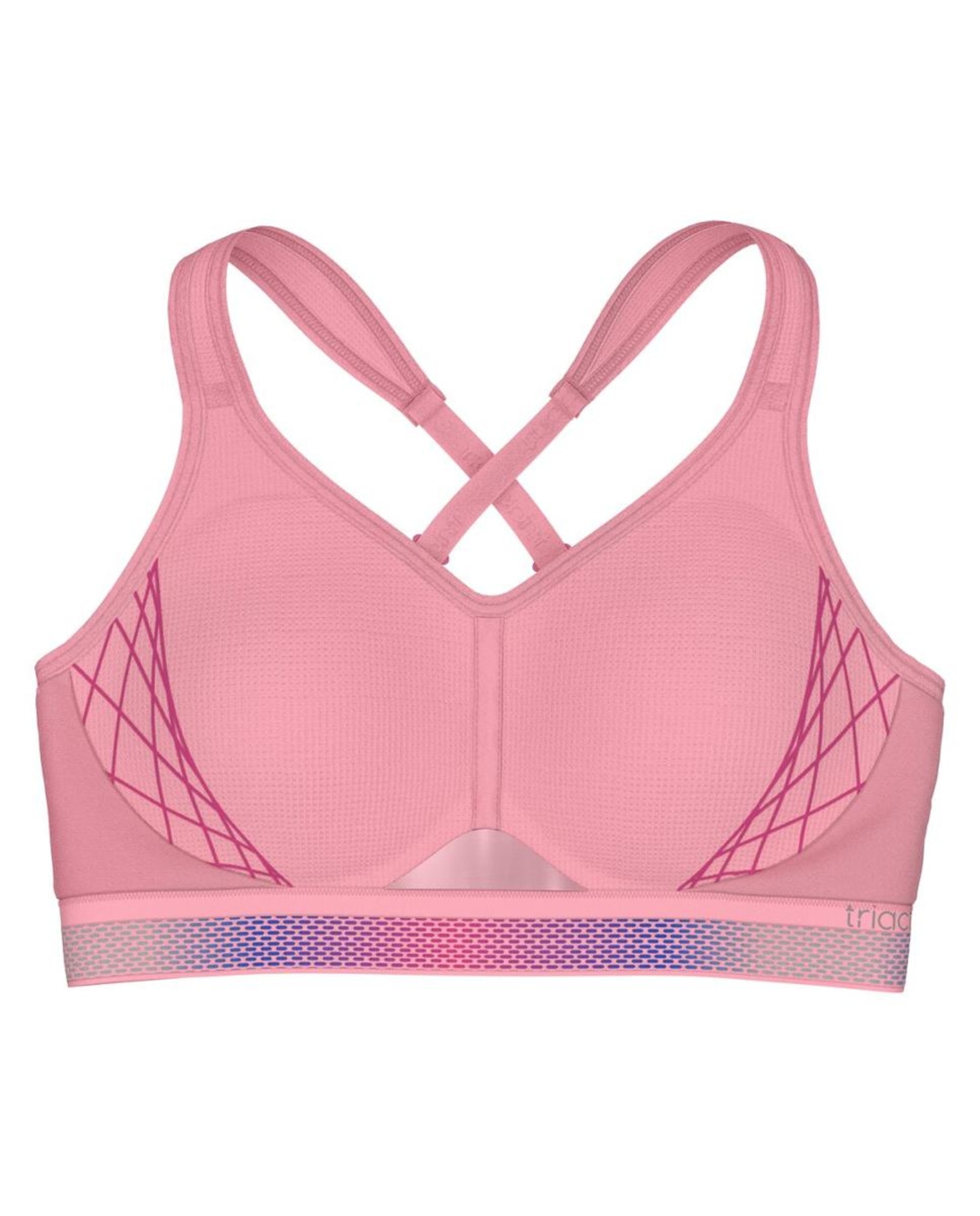 Soutien desportivo triaction de copa moldada e sem aro Rosa-claro-5