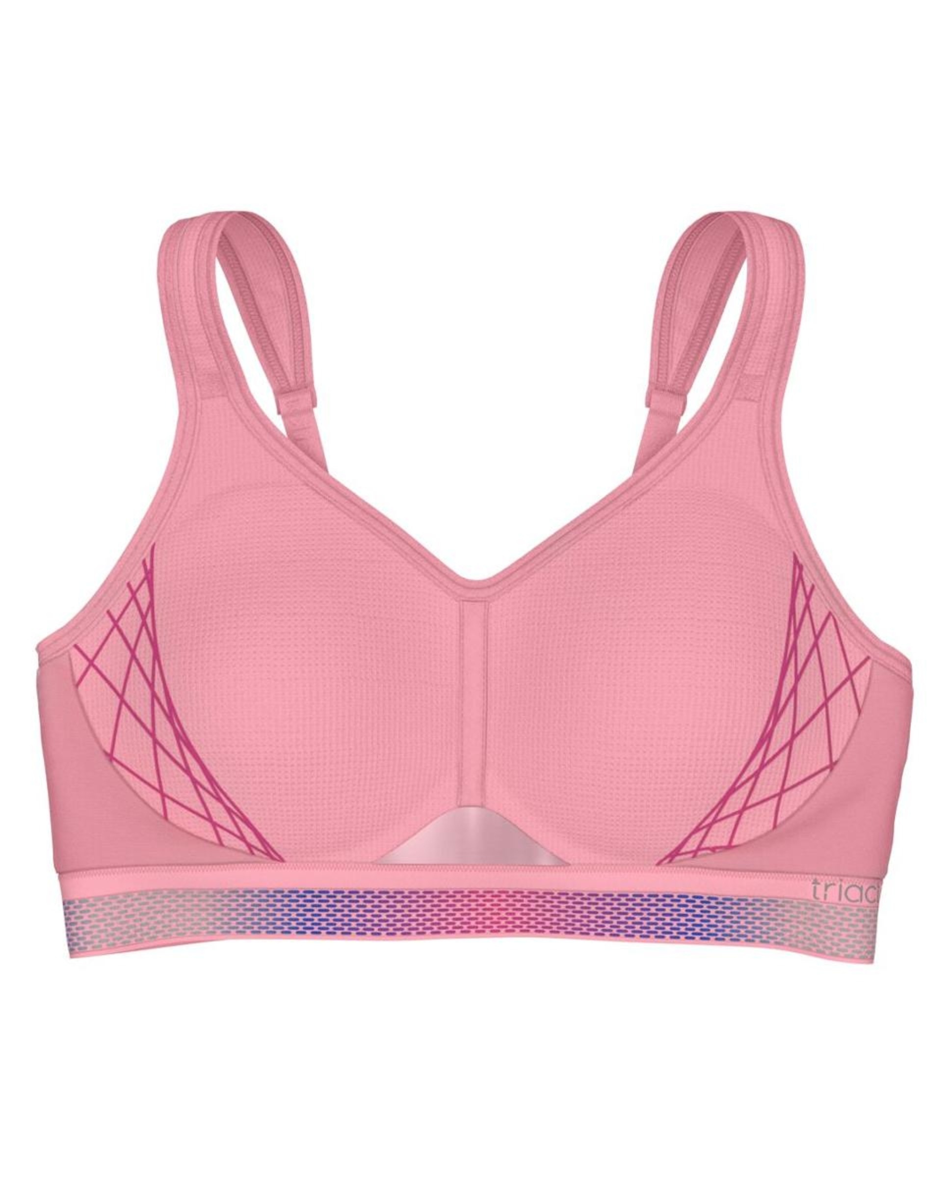 Soutien desportivo triaction de copa moldada e sem aro Rosa-claro-4