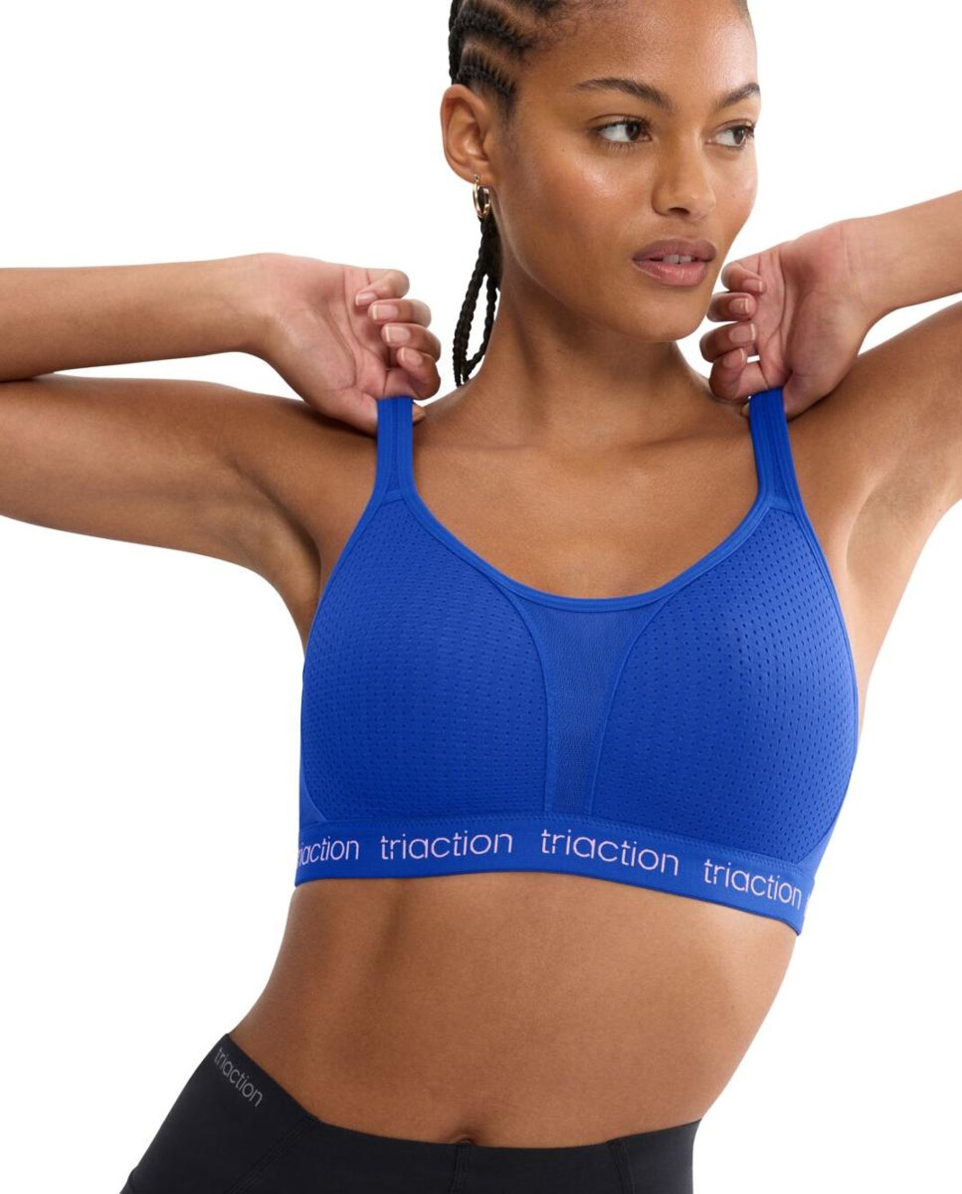 Soutien Desportivo de Impacto Médio com Copa Moldada e sem Aro Azul-índigo-3