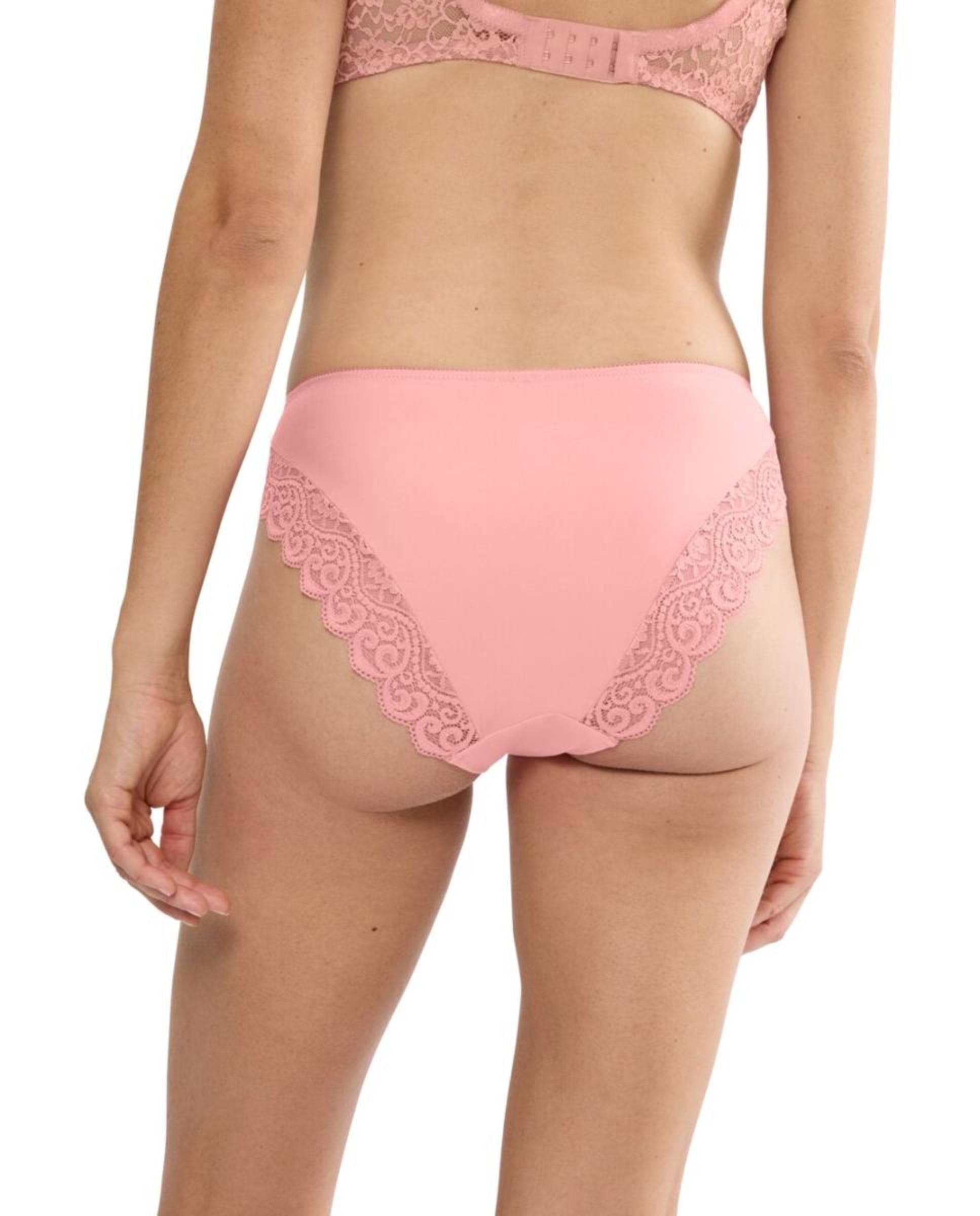 Cueca de Renda de Microfibra Rosa-claro-2