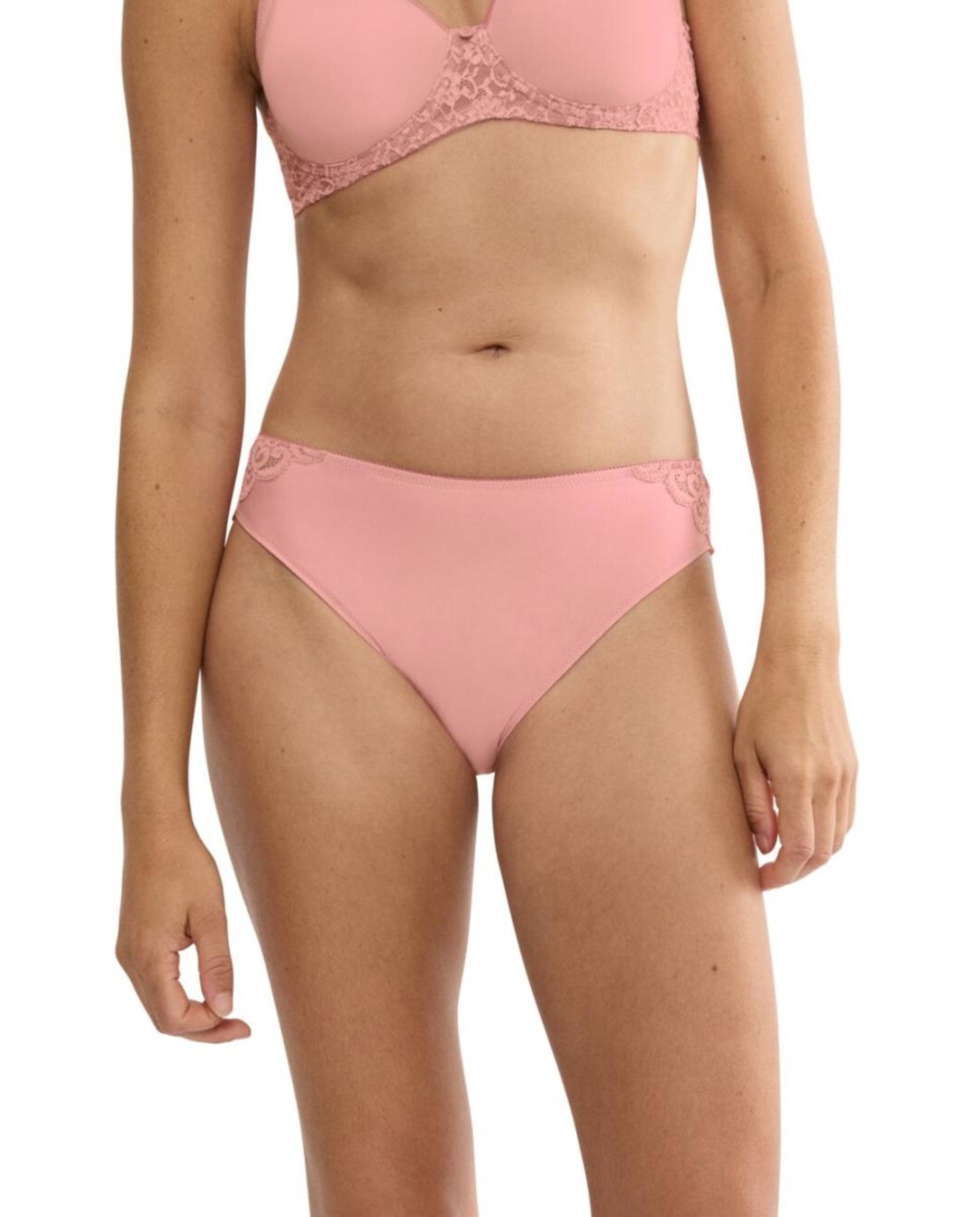 Cueca de Renda de Microfibra Rosa-claro-1