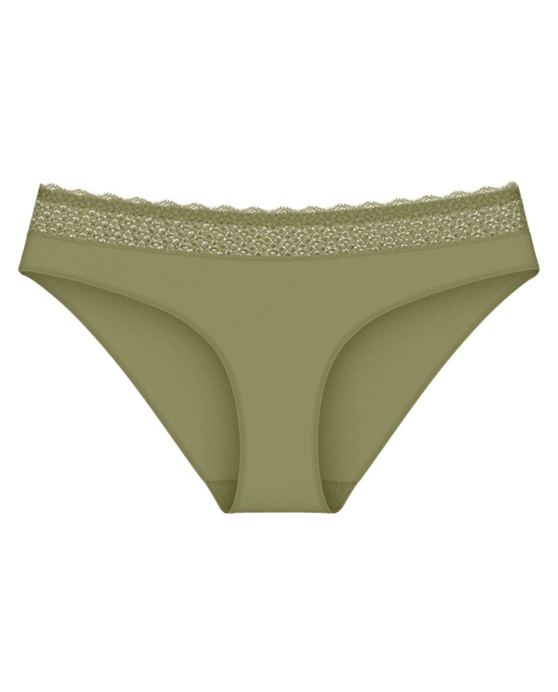 Cueca de Cobertura Média de Modal sem Costuras Verde-4