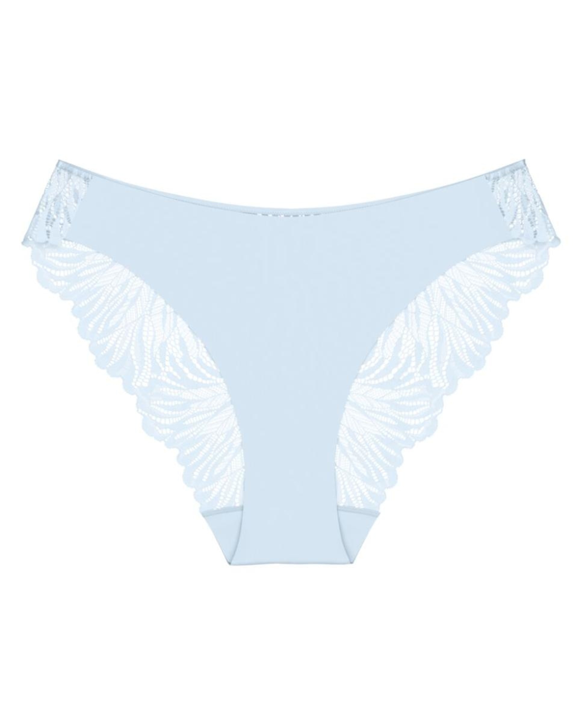 Cueca Tai com Renda Elástica Decorativa e Corte Depurado Confecionado em Microfibra Sustentável Azul-claro-4