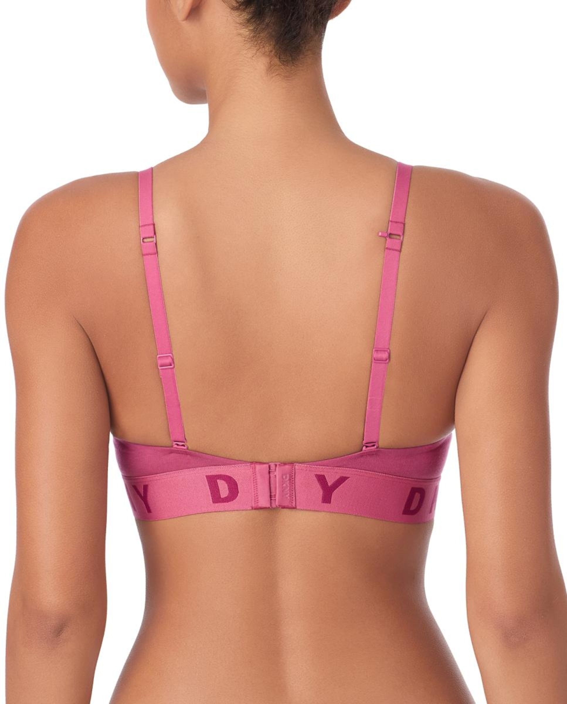 Soutien de algodão sem aro e com logótipo Rosa-2