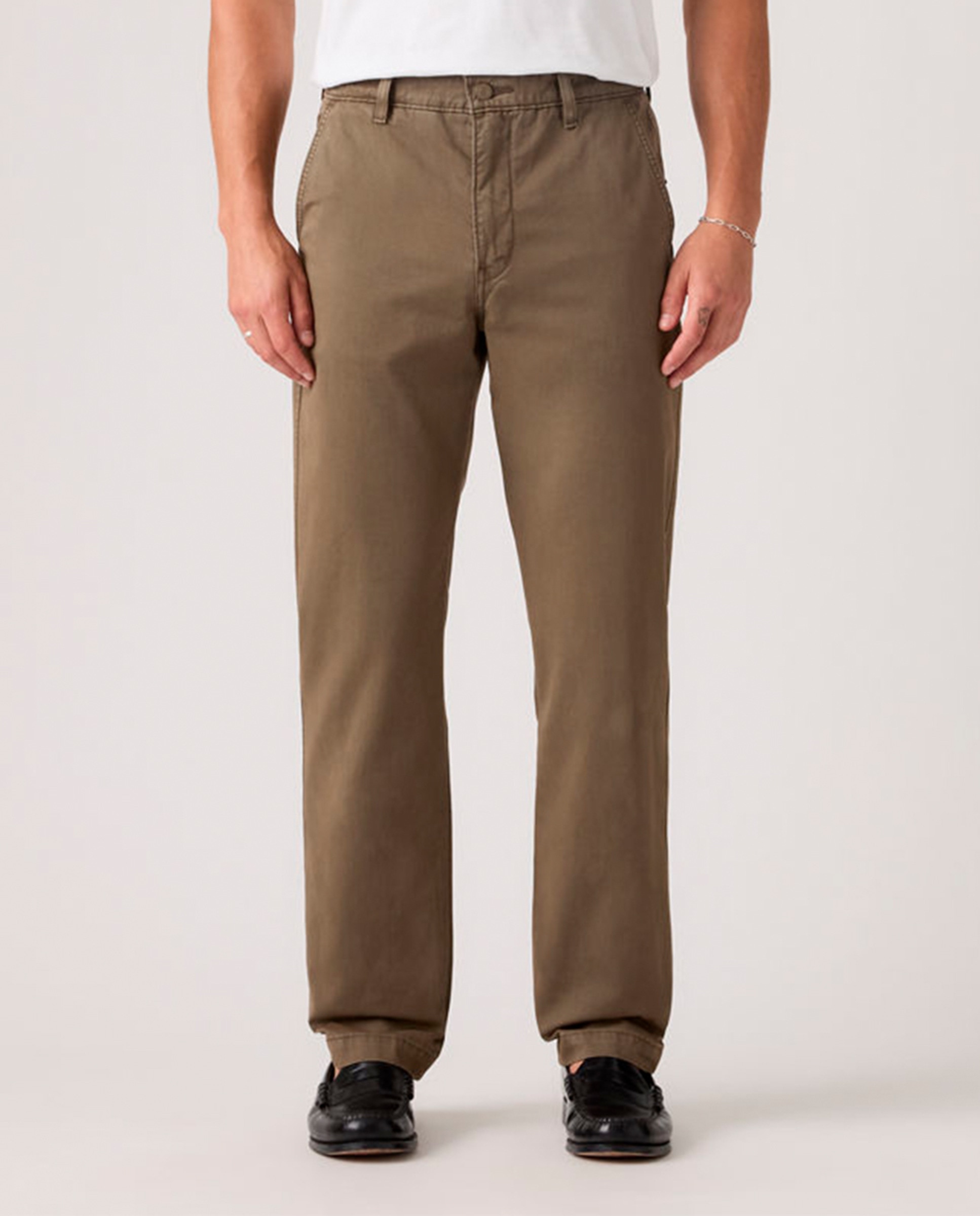 Calças Chino XX Authentic Relaxed™ de Algodão Castanho-escuro-2