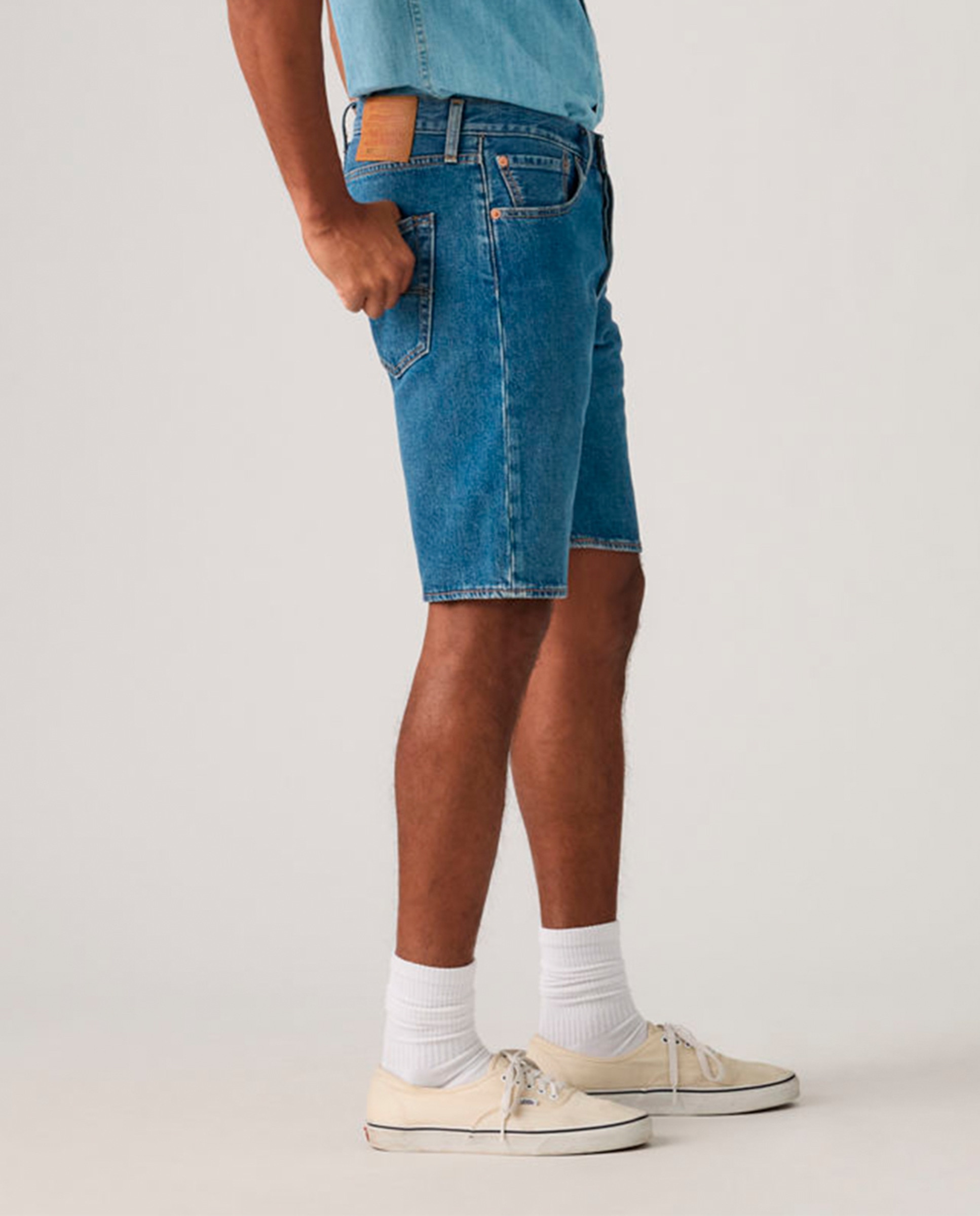 Bermudas de Ganga 501® Original de Algodão Azul-4