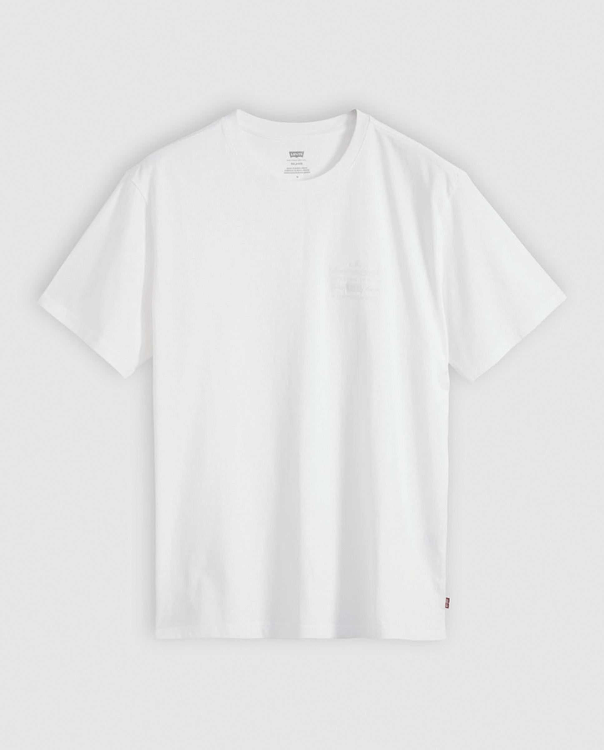 T-shirt de Manga Curta com Decote Redondo Branco-3