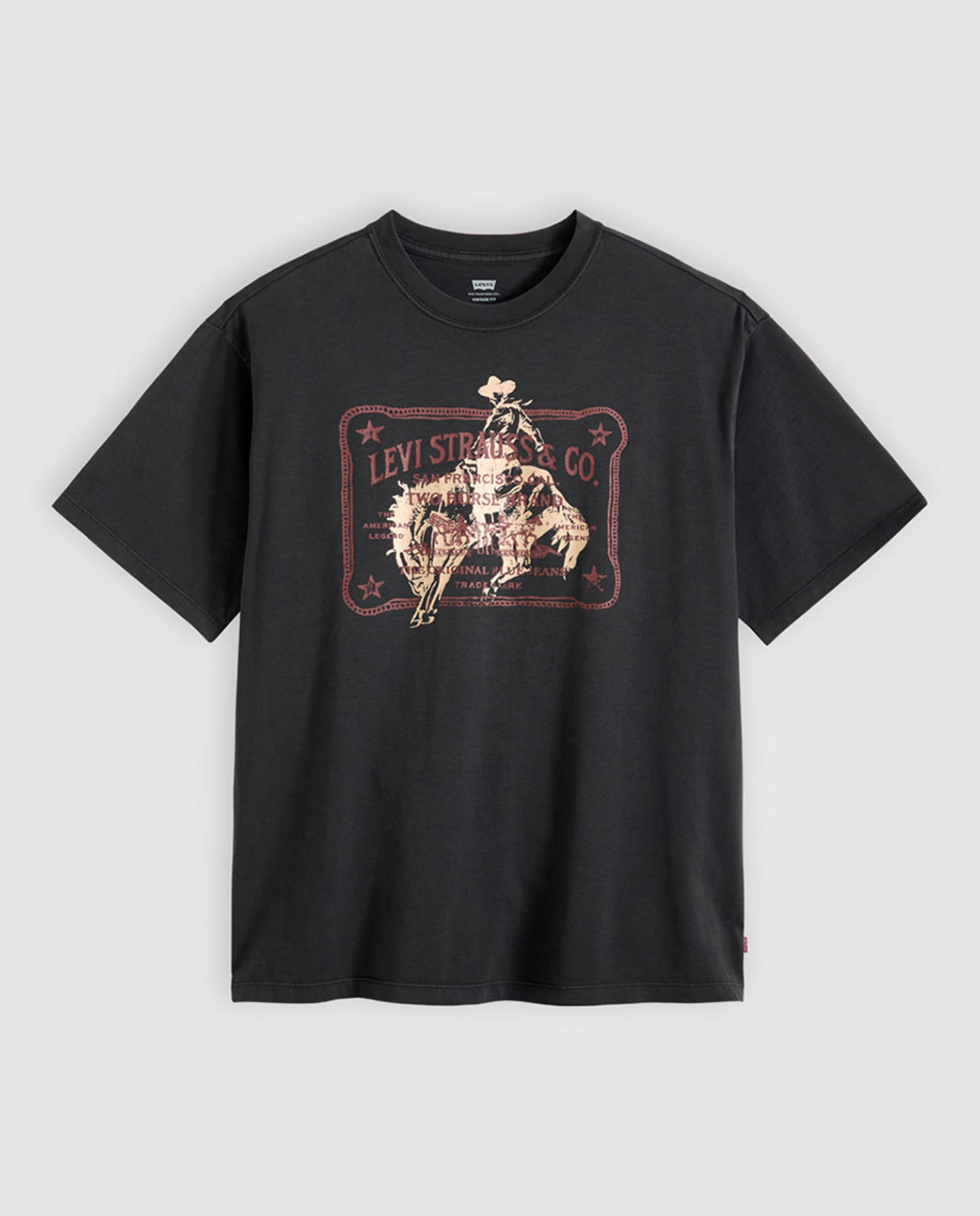 T-shirt de Manga Curta com Decote Redondo Preto-3