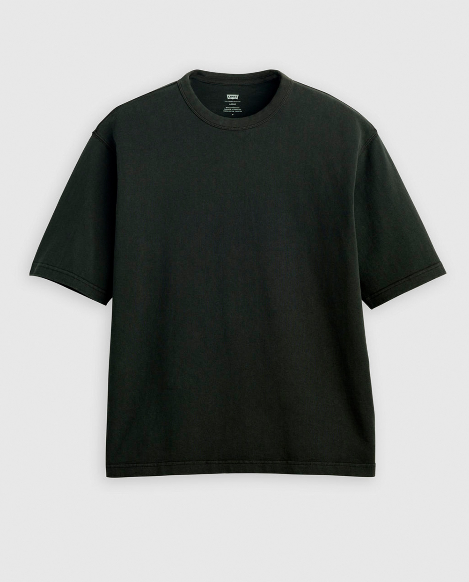 T-shirt de Manga Curta com Gola Redonda Preto-5