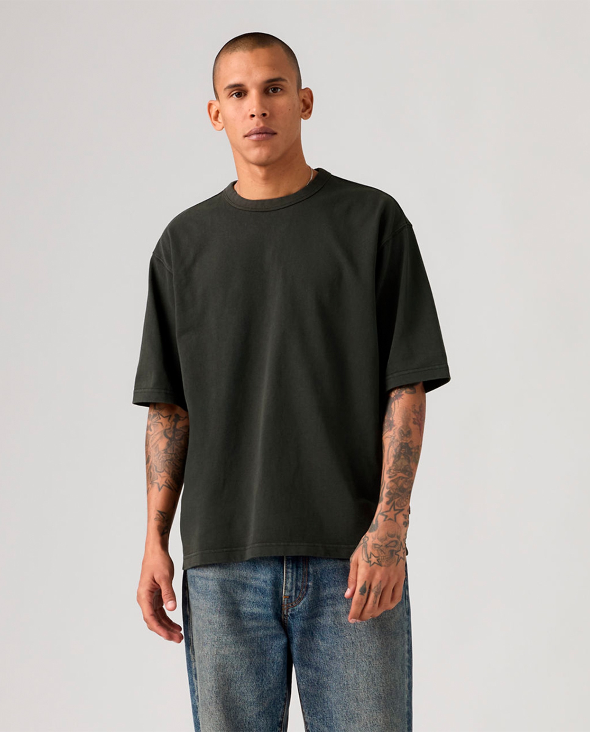 Imagem 0 de T-shirt de Manga Curta com Gola Redonda
