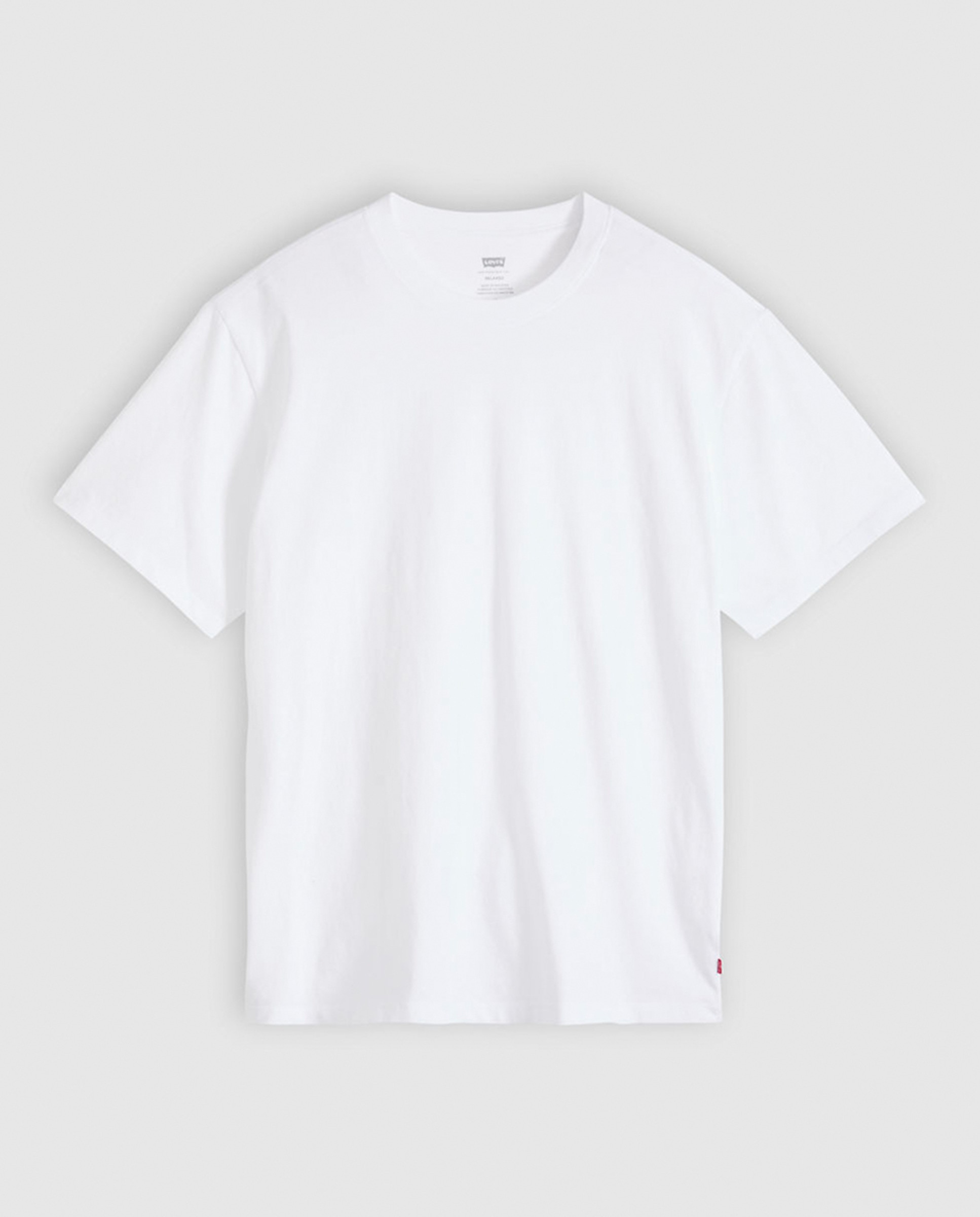 T-shirt de Manga Curta com Decote Redondo Branco-3