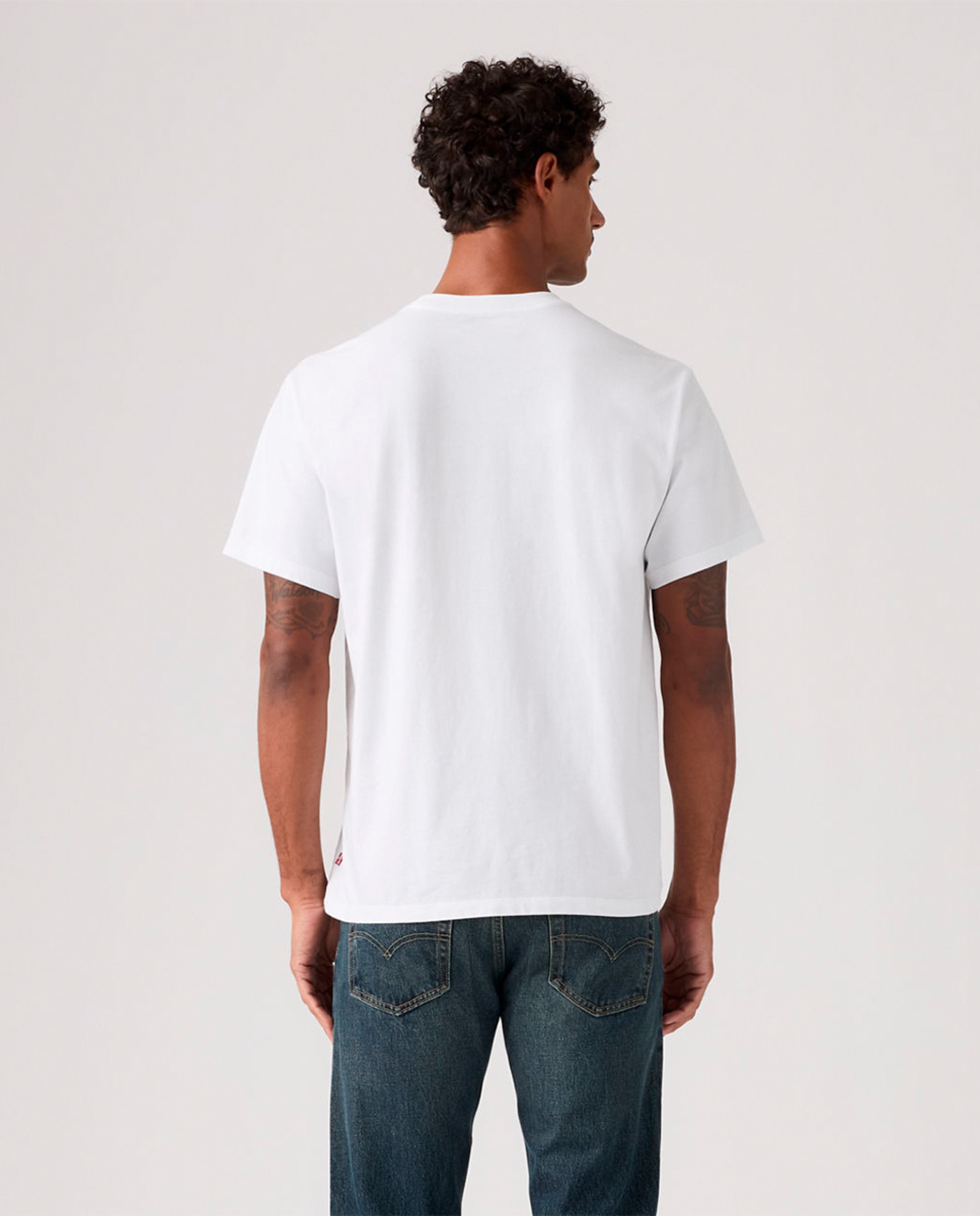 T-shirt de Manga Curta com Decote Redondo Branco-2