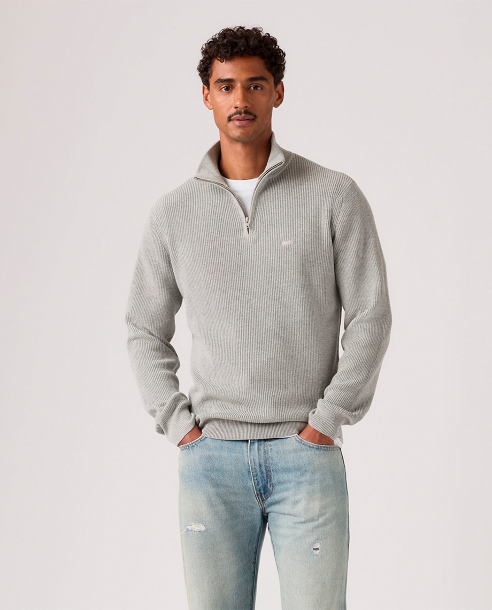 Jersey de hombre con cuello chimenea Gris claro Levi's · El Corte