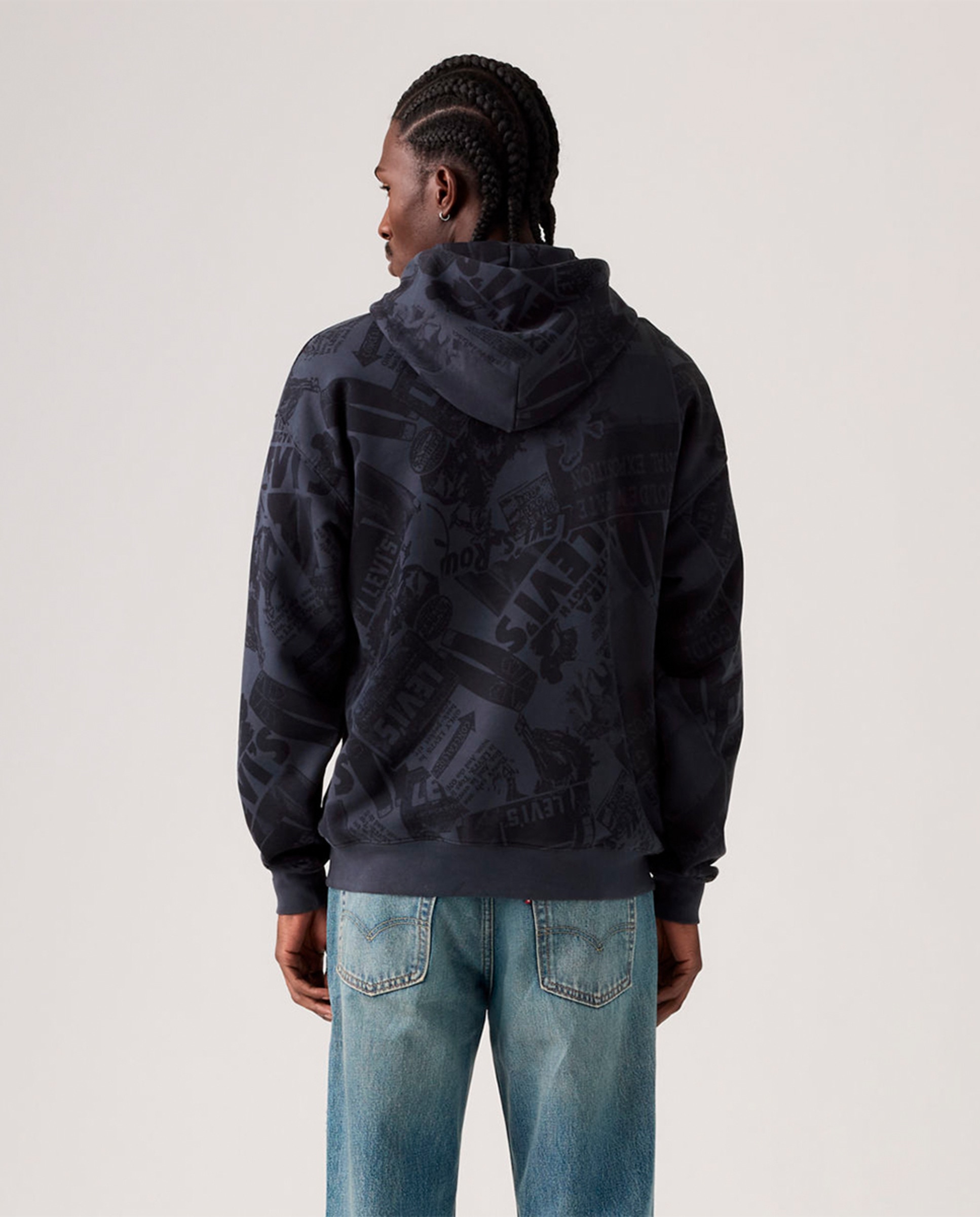 Sweatshirt de homem com capuz Azul-marinho-2