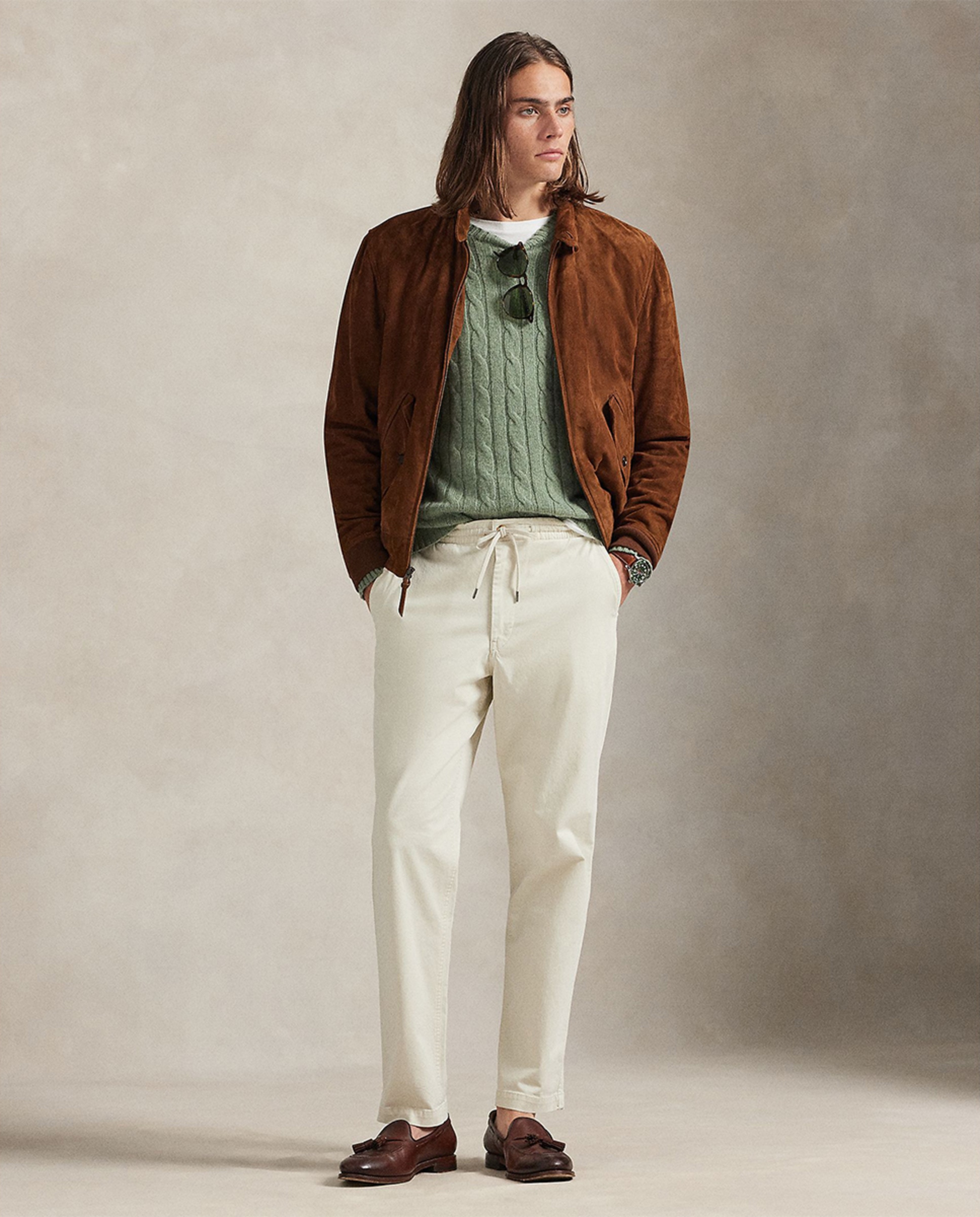 Imagem 0 de Calças Chino de Algodão Elástico Classic Fit