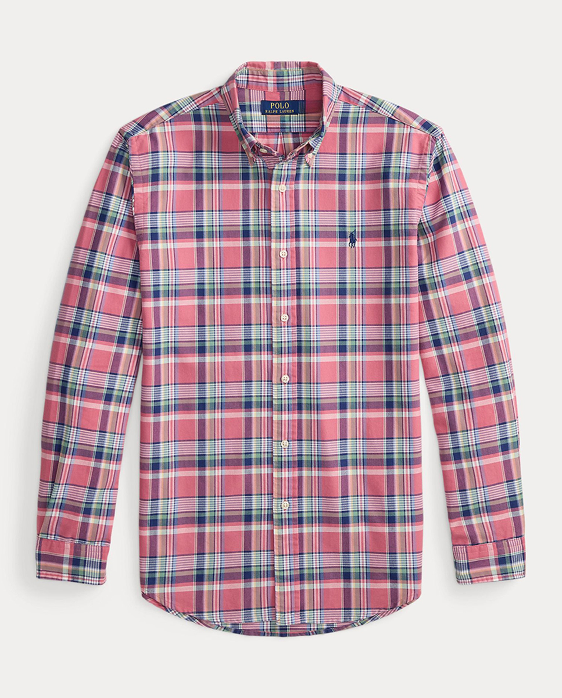 Camisa Oxford Custom Fit aos Quadrados Multicolor-5