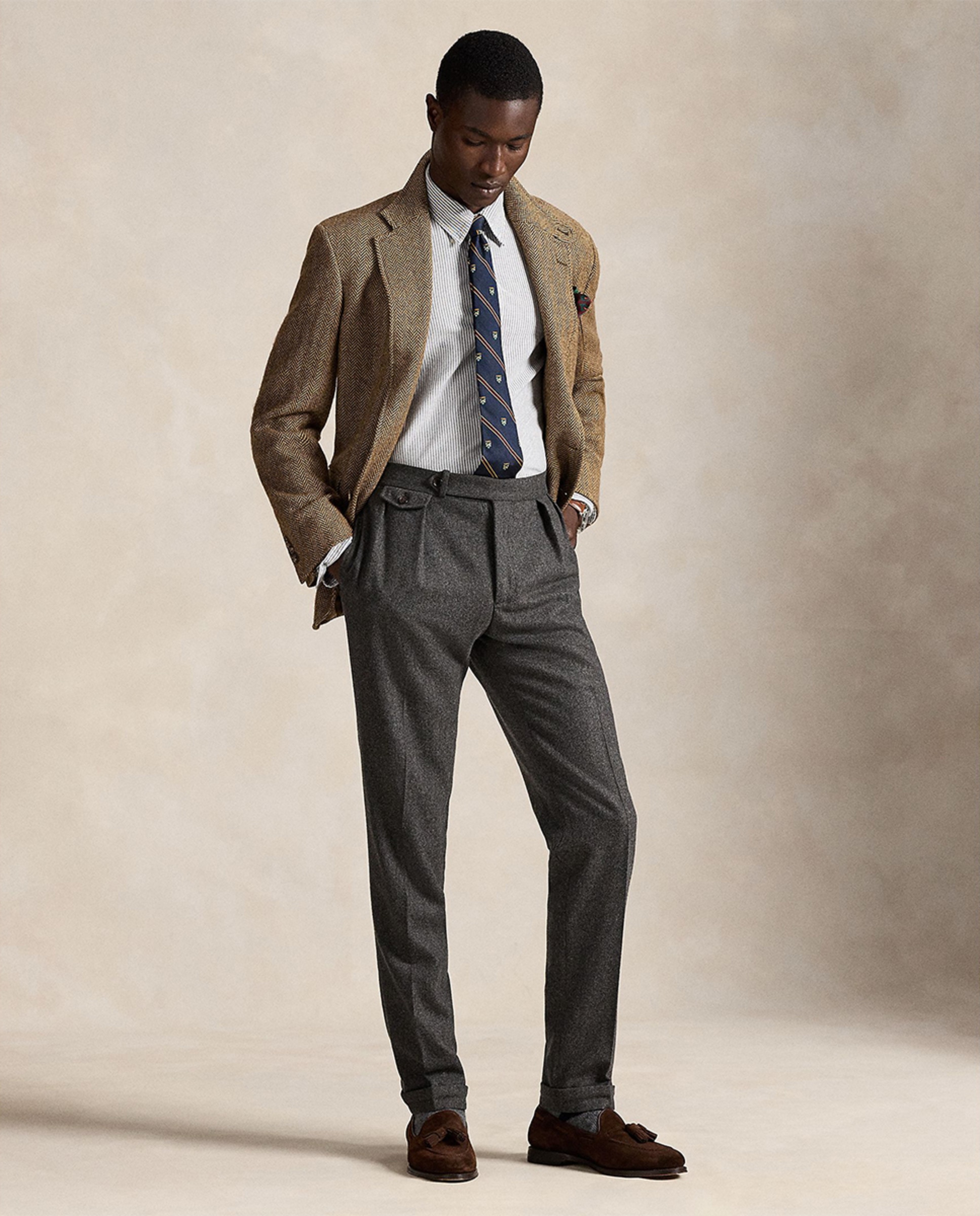 Camisa Oxford de Algodão Custom Fit Cinzento-claro-5