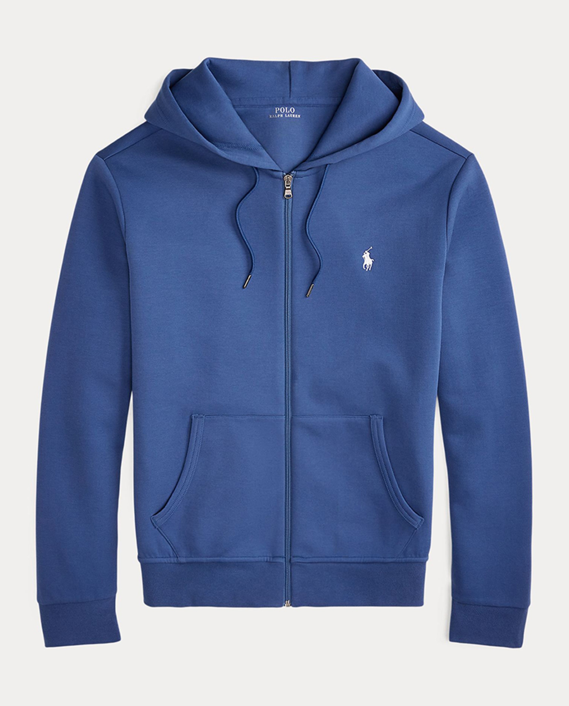 Sweatshirt com Capuz e Fecho de Correr Azul Luminoso-5