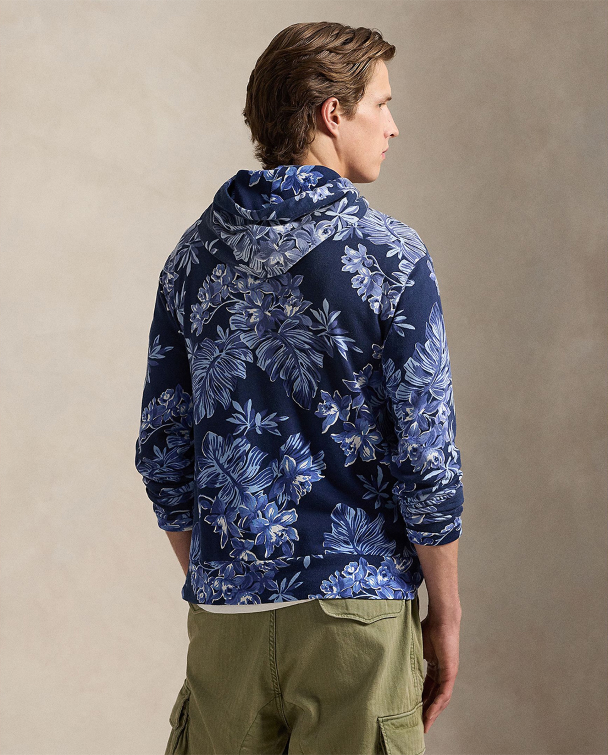 Sweatshirt de Tecido Turco com Capuz e Estampado Azul claro / azul marinho-2