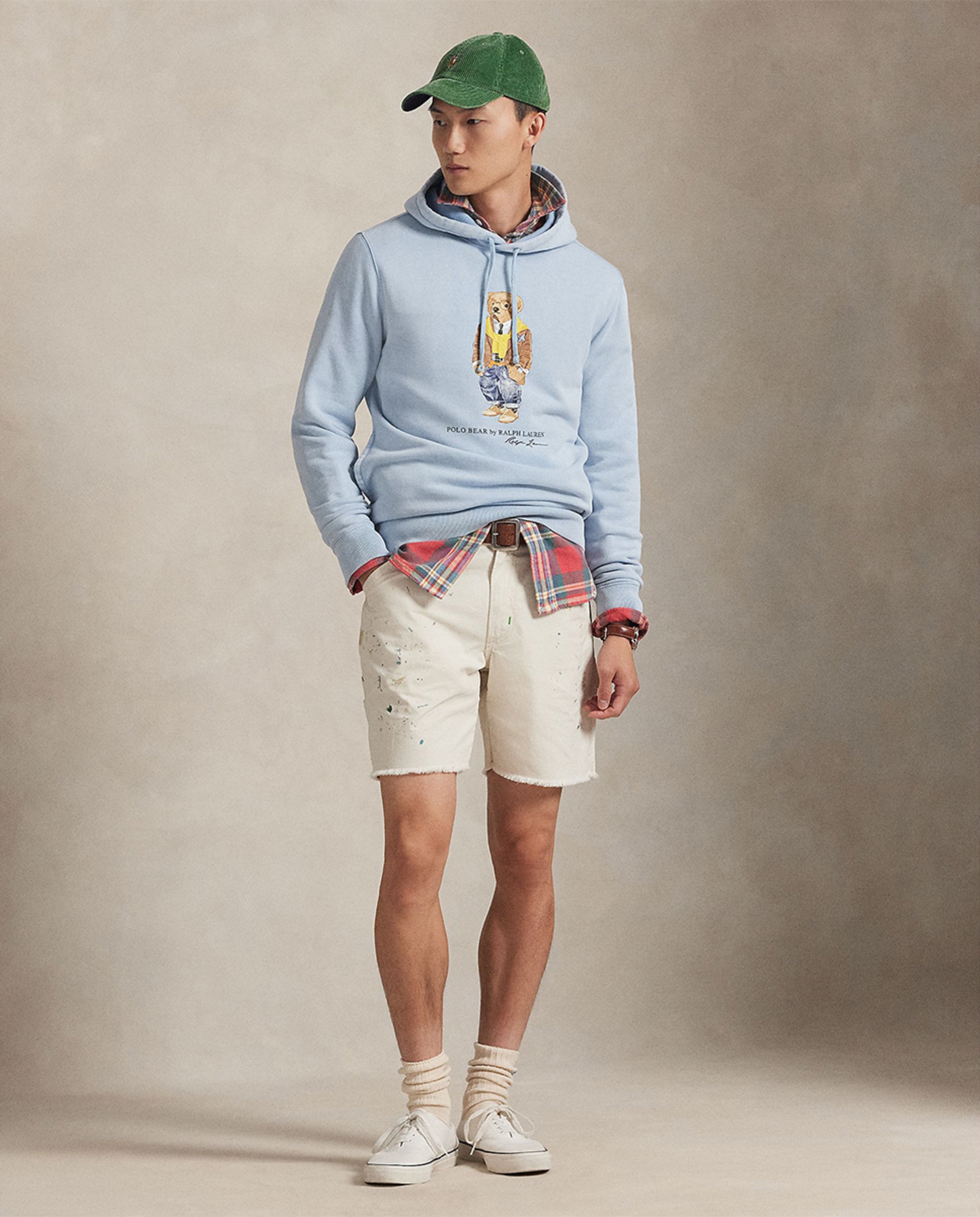 Sweatshirt de Felpa Tingida com Capuz Azul-claro-5
