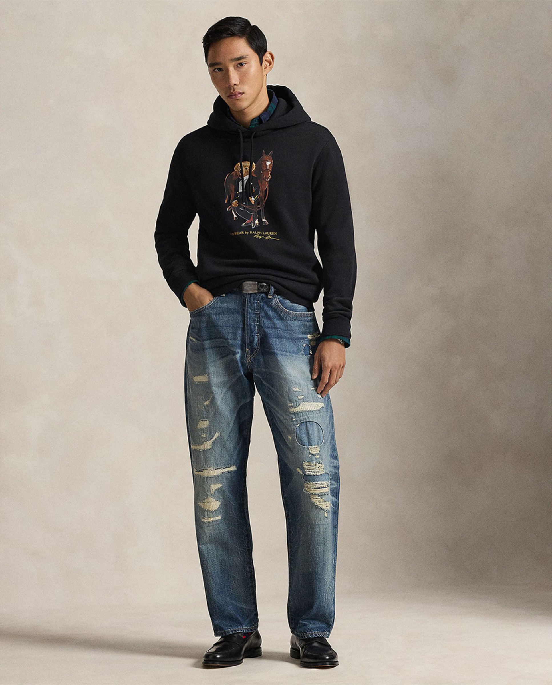 Sweatshirt com Capuz e Polo Bear Preto-6