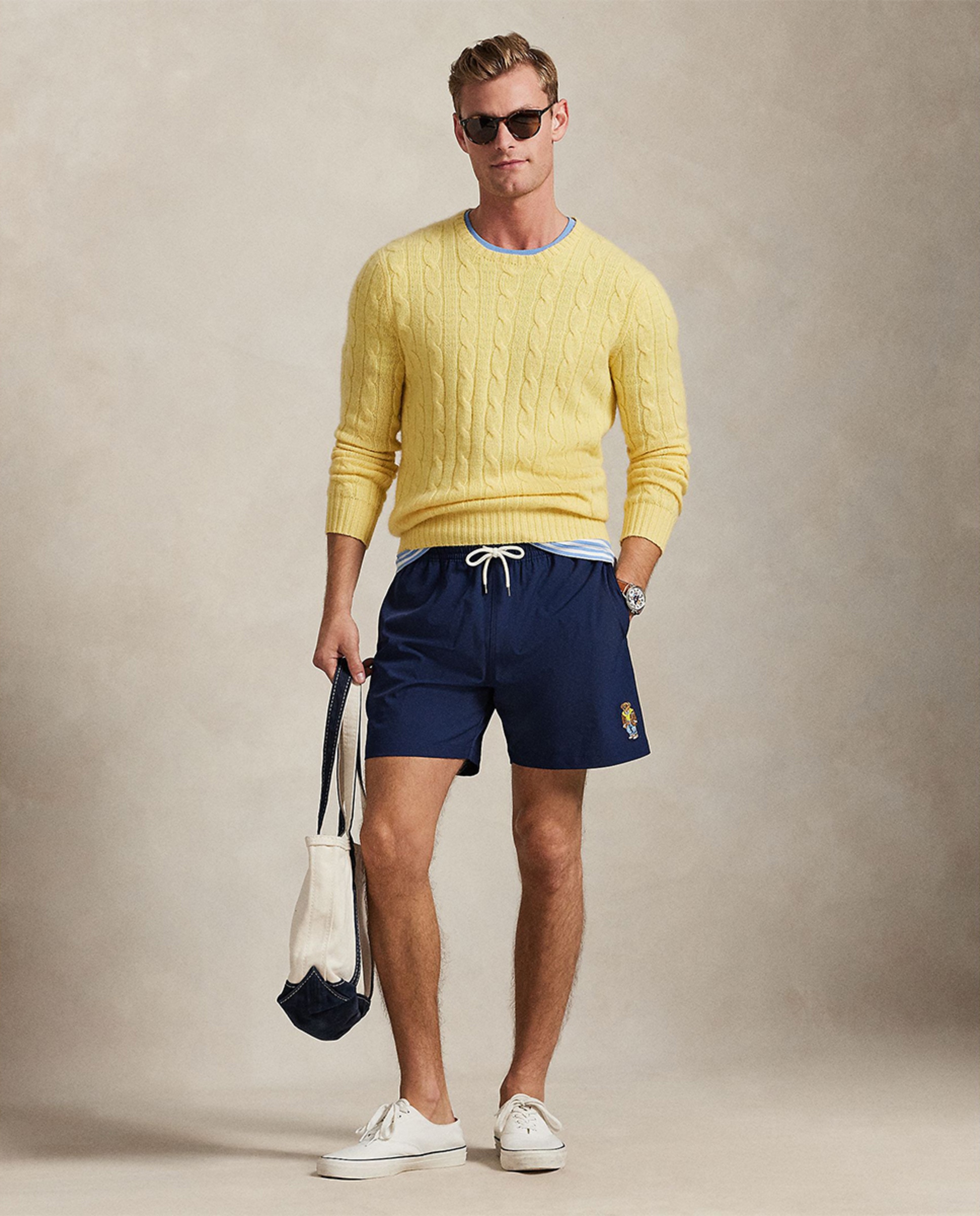 Calções de Banho com Polo Bear Marinho-1