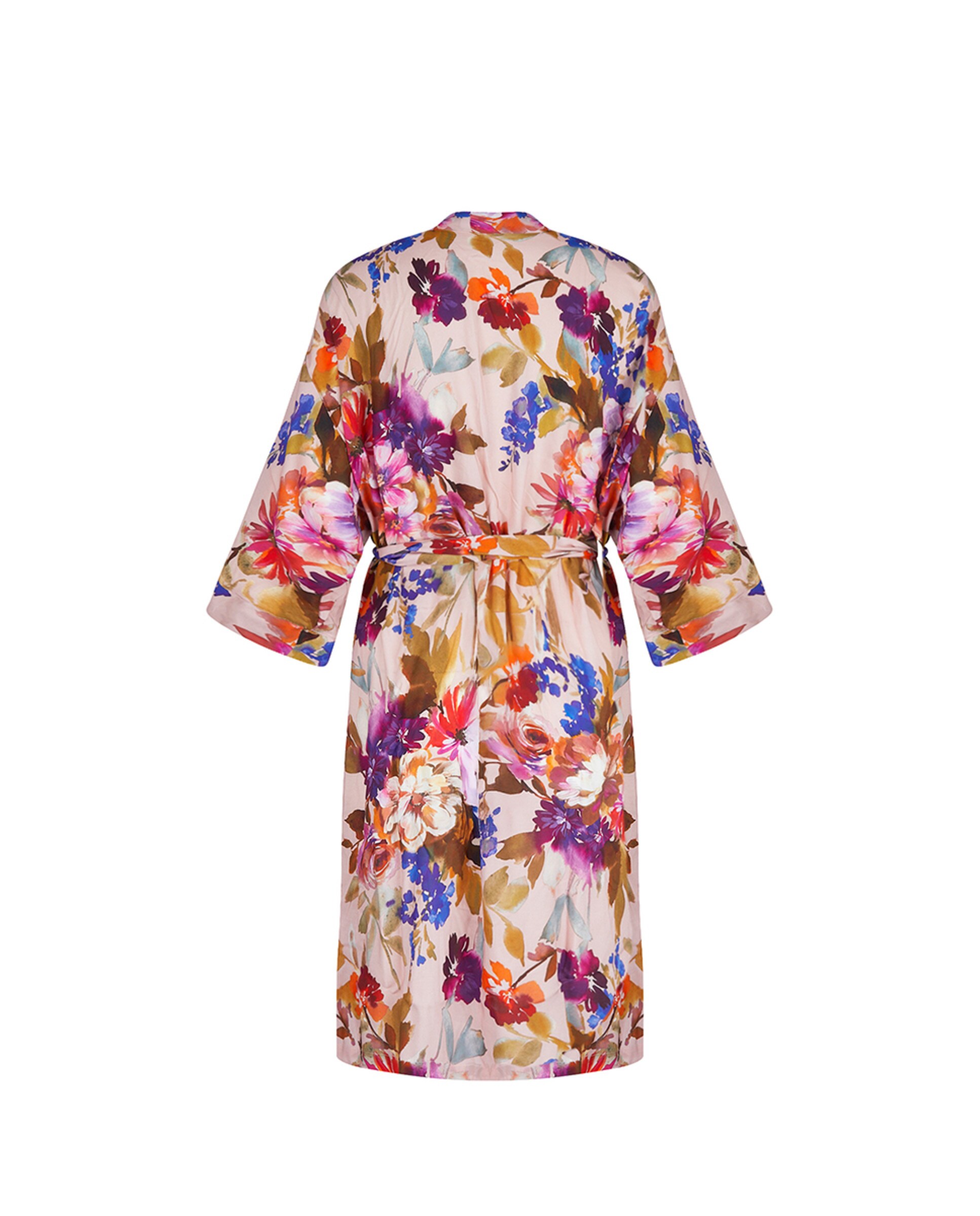 Robe com Cinto e Manga 3/4 Rosas-6
