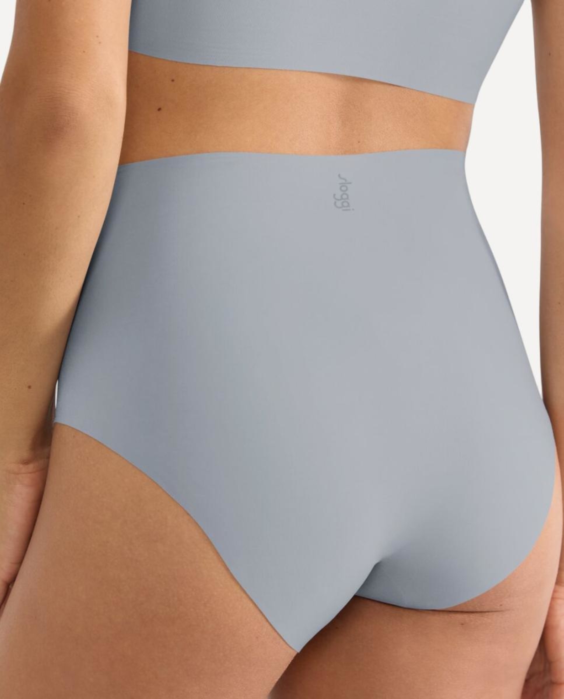 Cueca com Cintura Subida Cinzento-claro-3