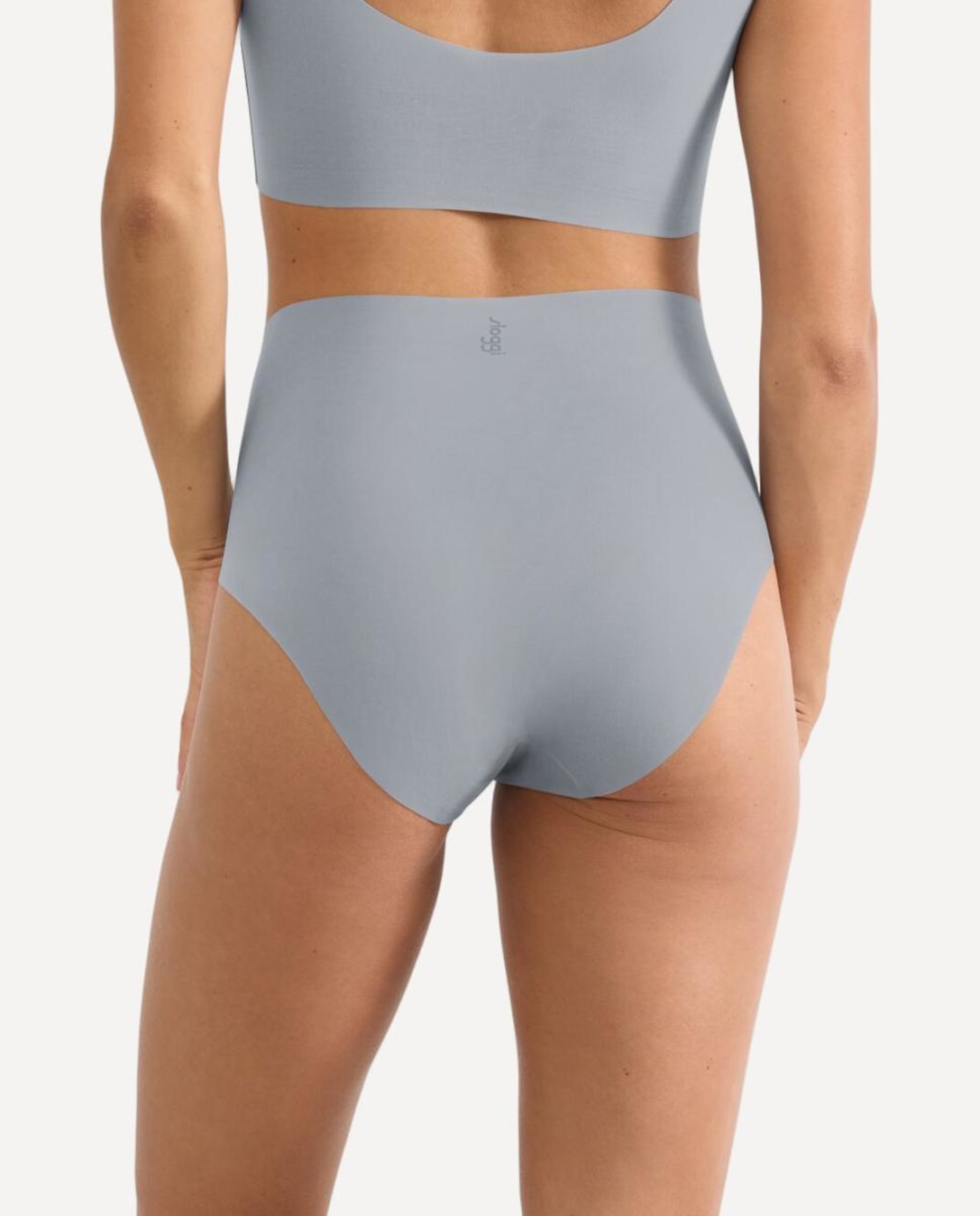 Cueca com Cintura Subida Cinzento-claro-2