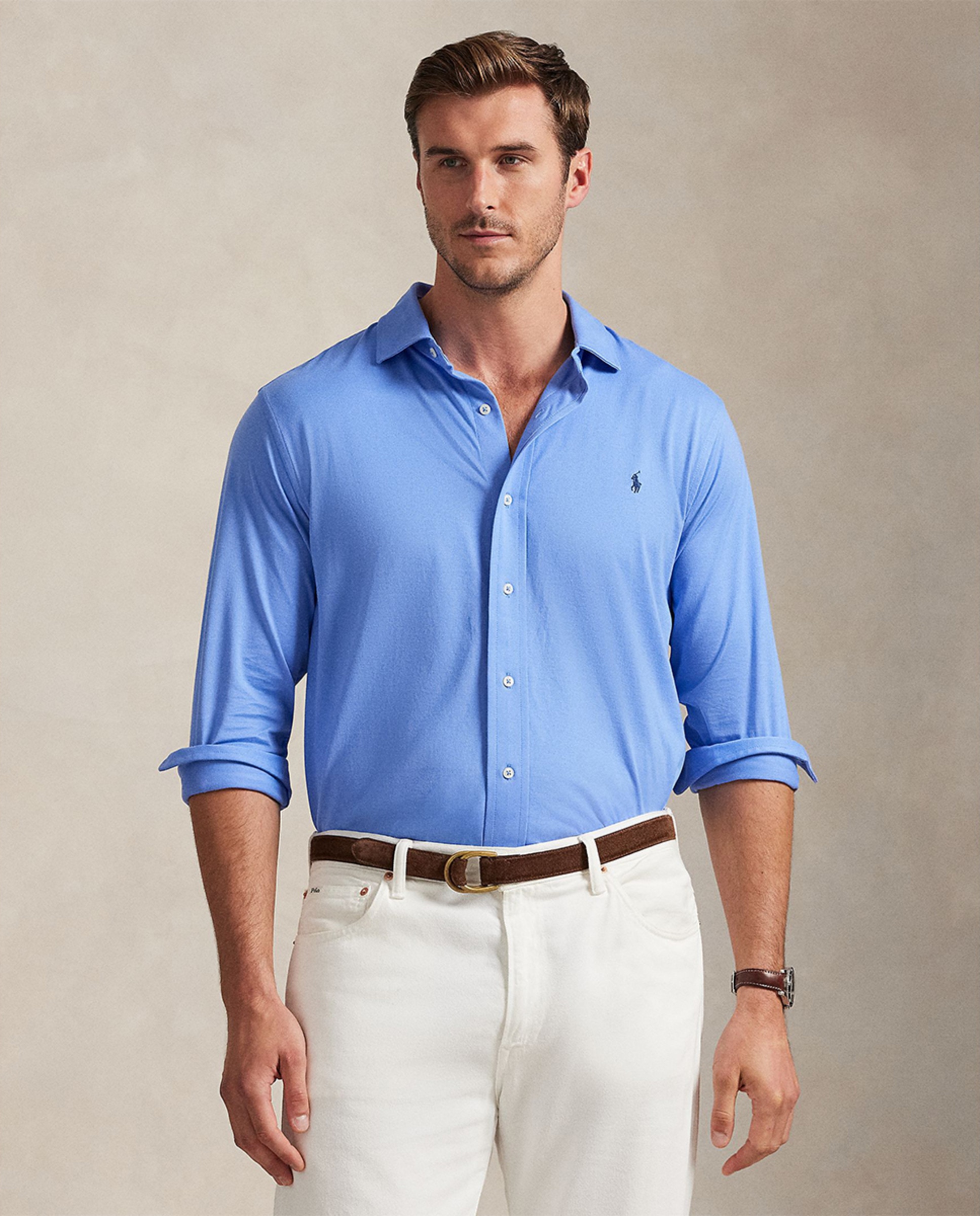 Imagem 0 de Camisa de Malha com Gola Italiana Tamanhos Grandes