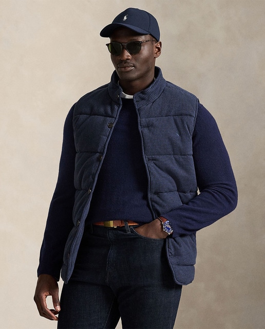 Imagem 0 de Colete Acolchoado Estate-Rib de Pied-de-Poule Tamanhos Grandes