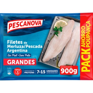 Filetes Pescada Argentina sem Pele embalagem 900 g - Pescanova