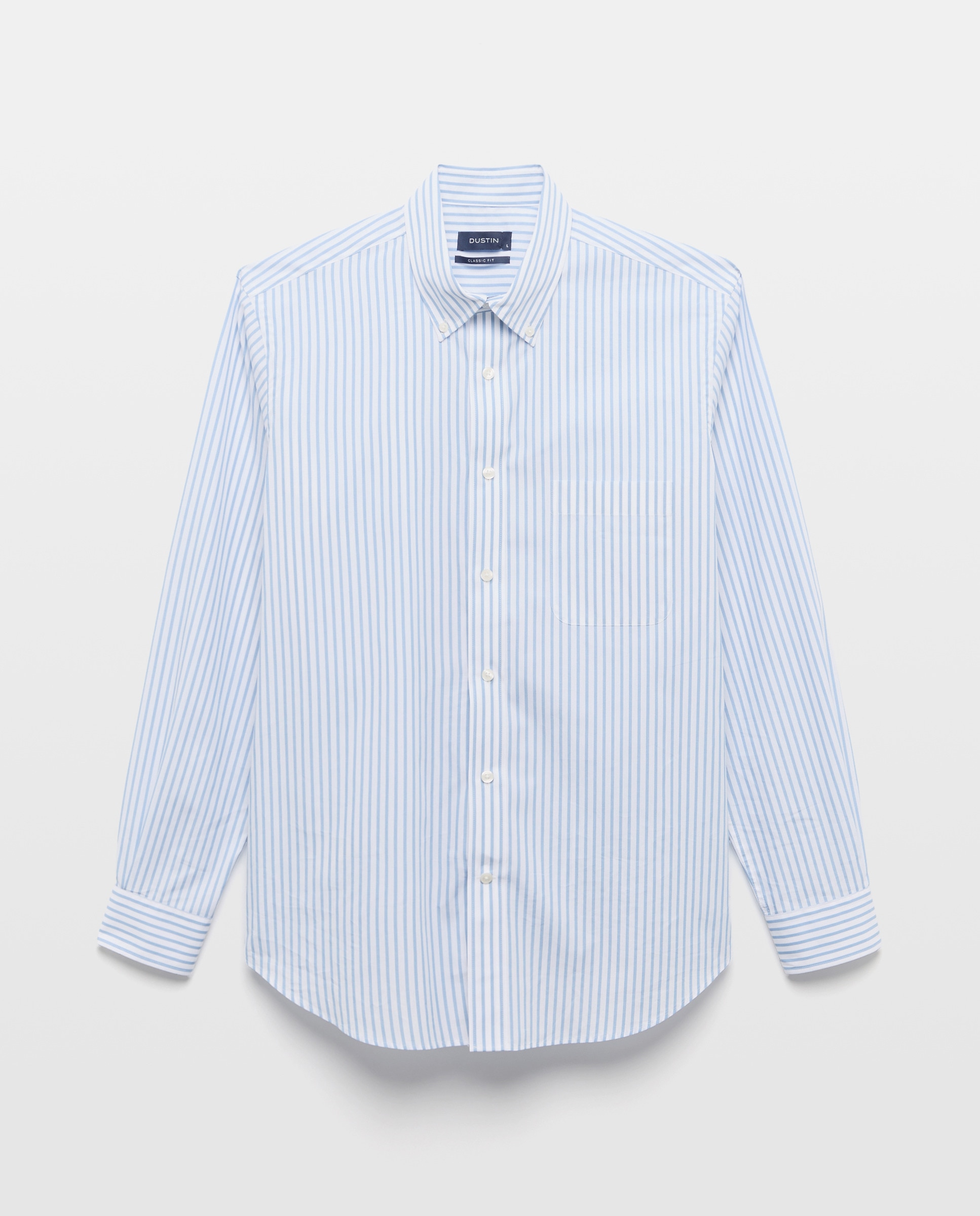 Camisa de Popelina com Padrão Clássico Azul-5