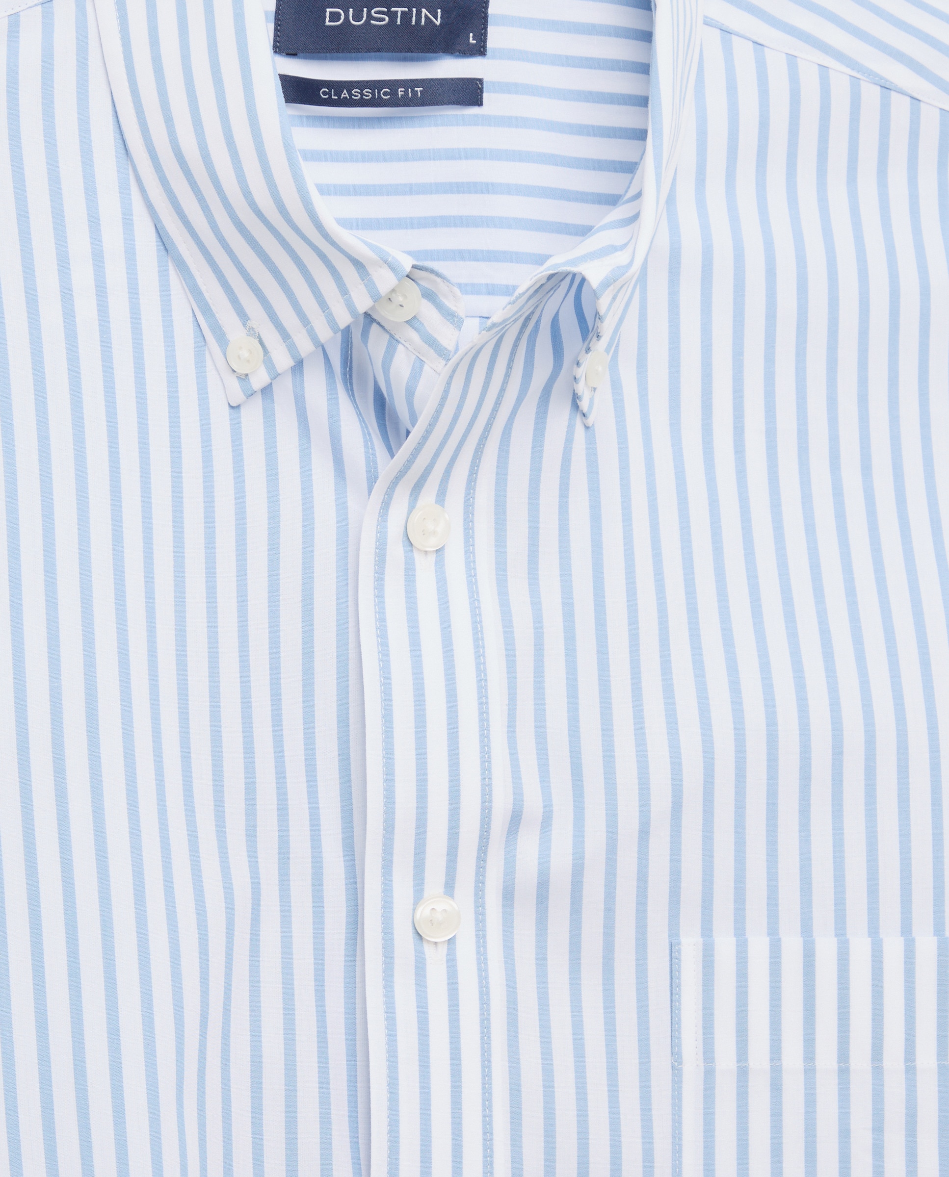 Camisa de Popelina com Padrão Clássico Azul-6