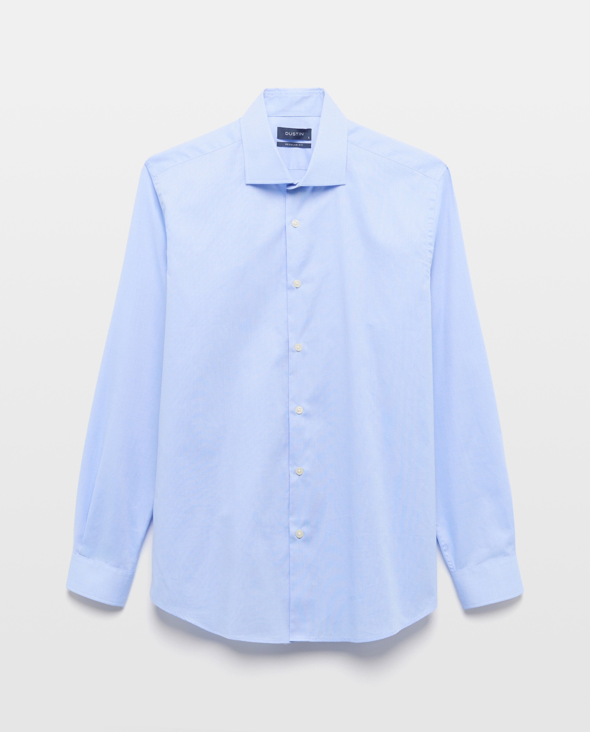 Camisa Clássica Regular Fit com Manga Comprida e Estrutura Azul-4