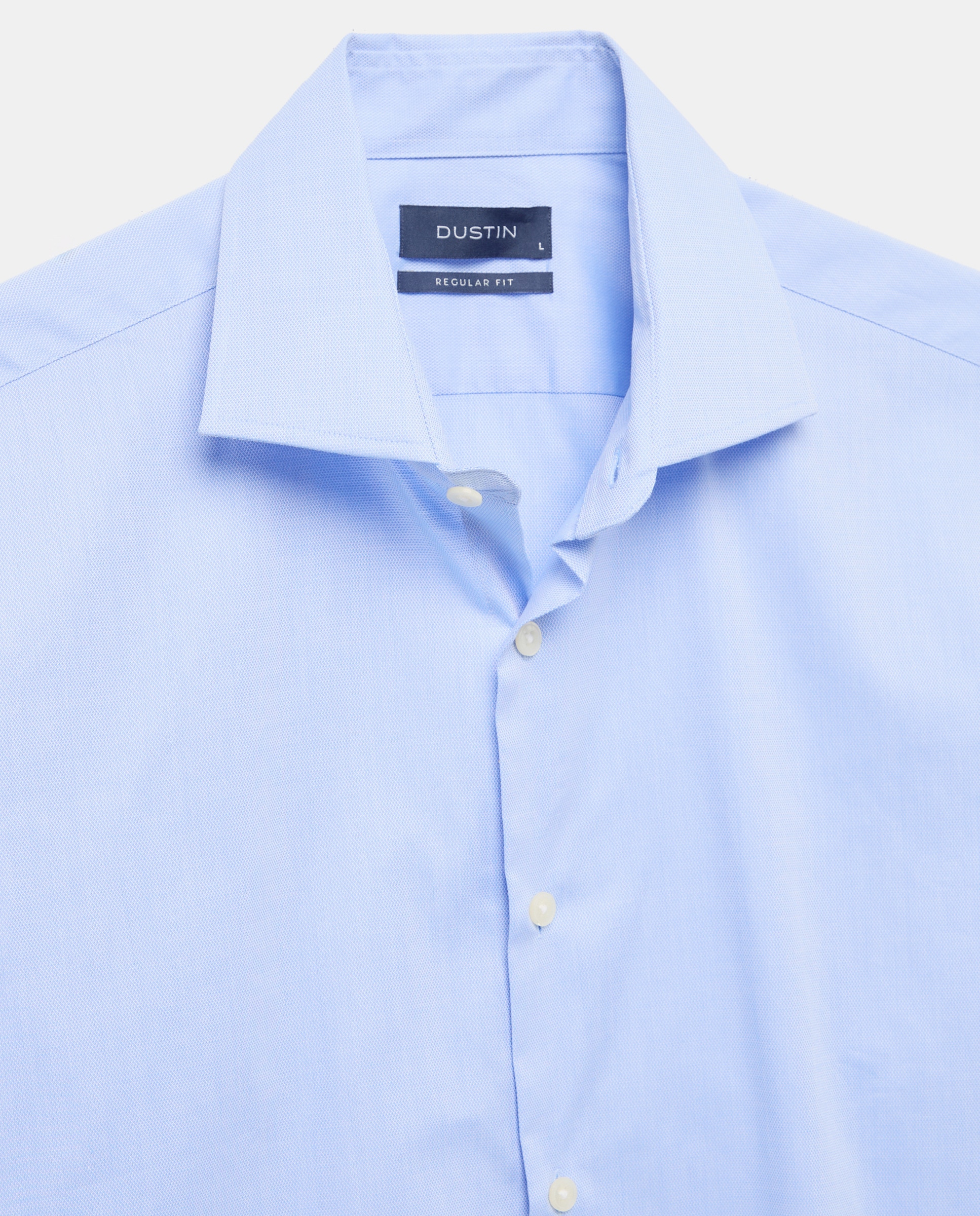 Camisa Clássica Regular Fit com Manga Comprida e Estrutura Azul-5