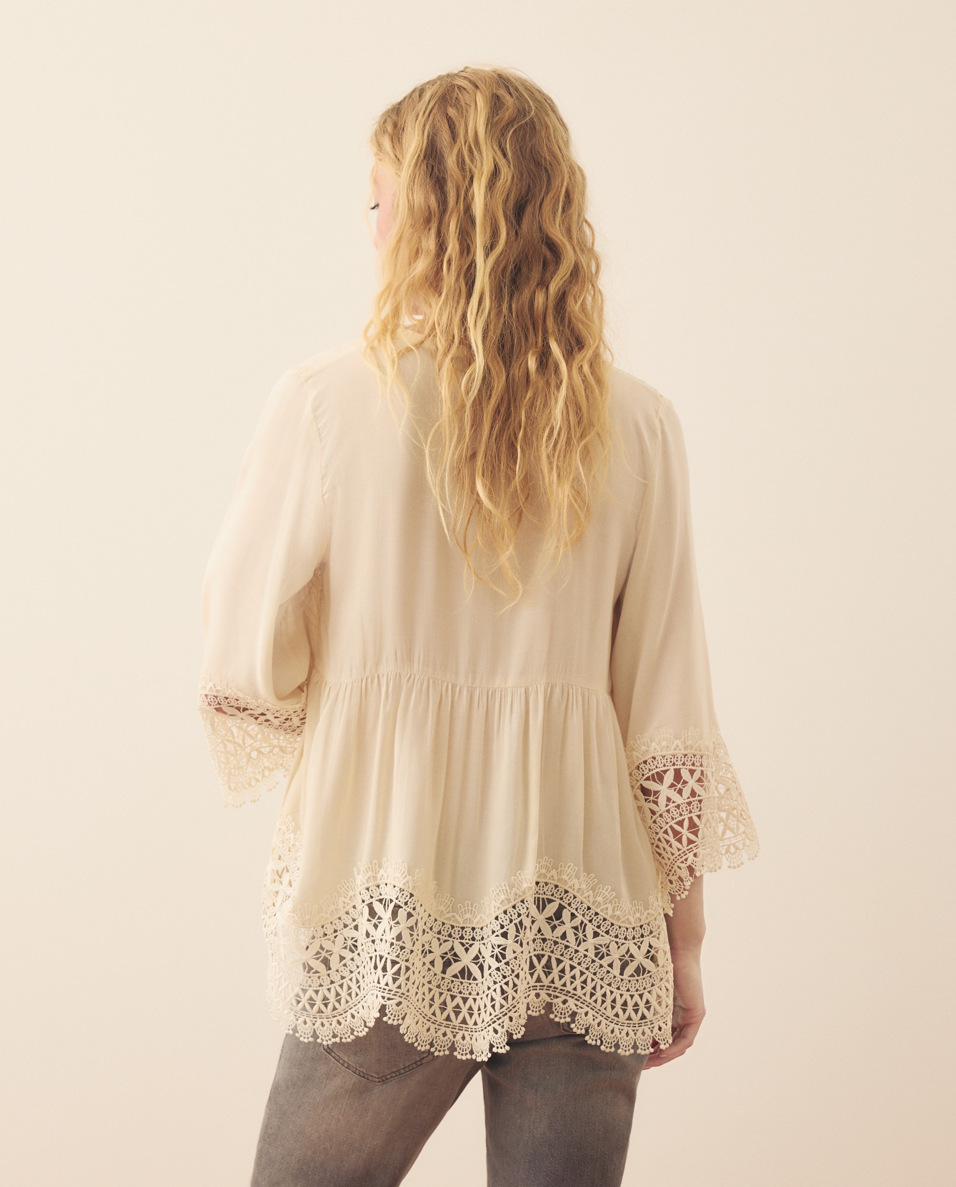 Blusa Lisa de Manga Comprida 120 Cru-3