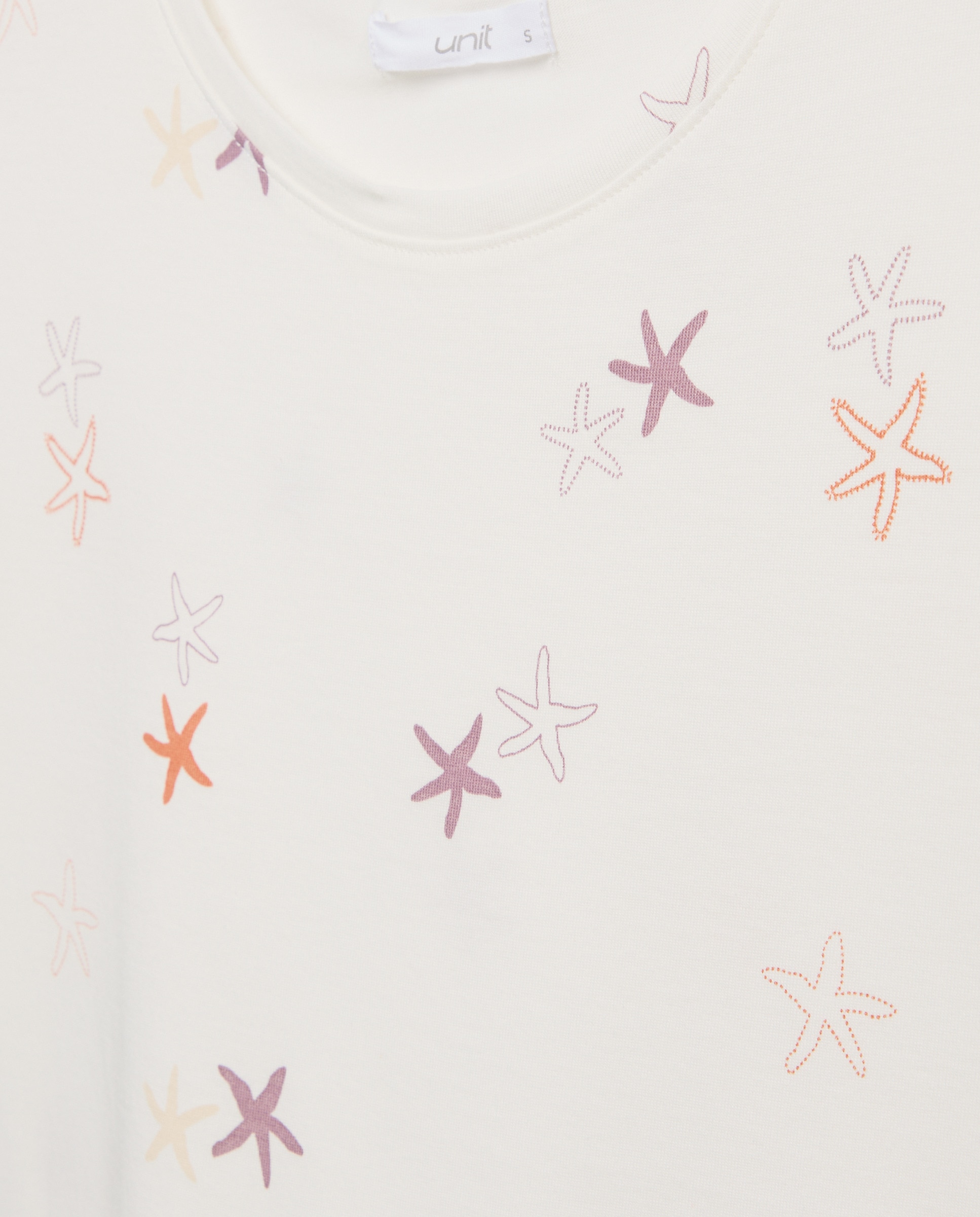 Camiseta estampada de mujer cuello caja Multicolor-6