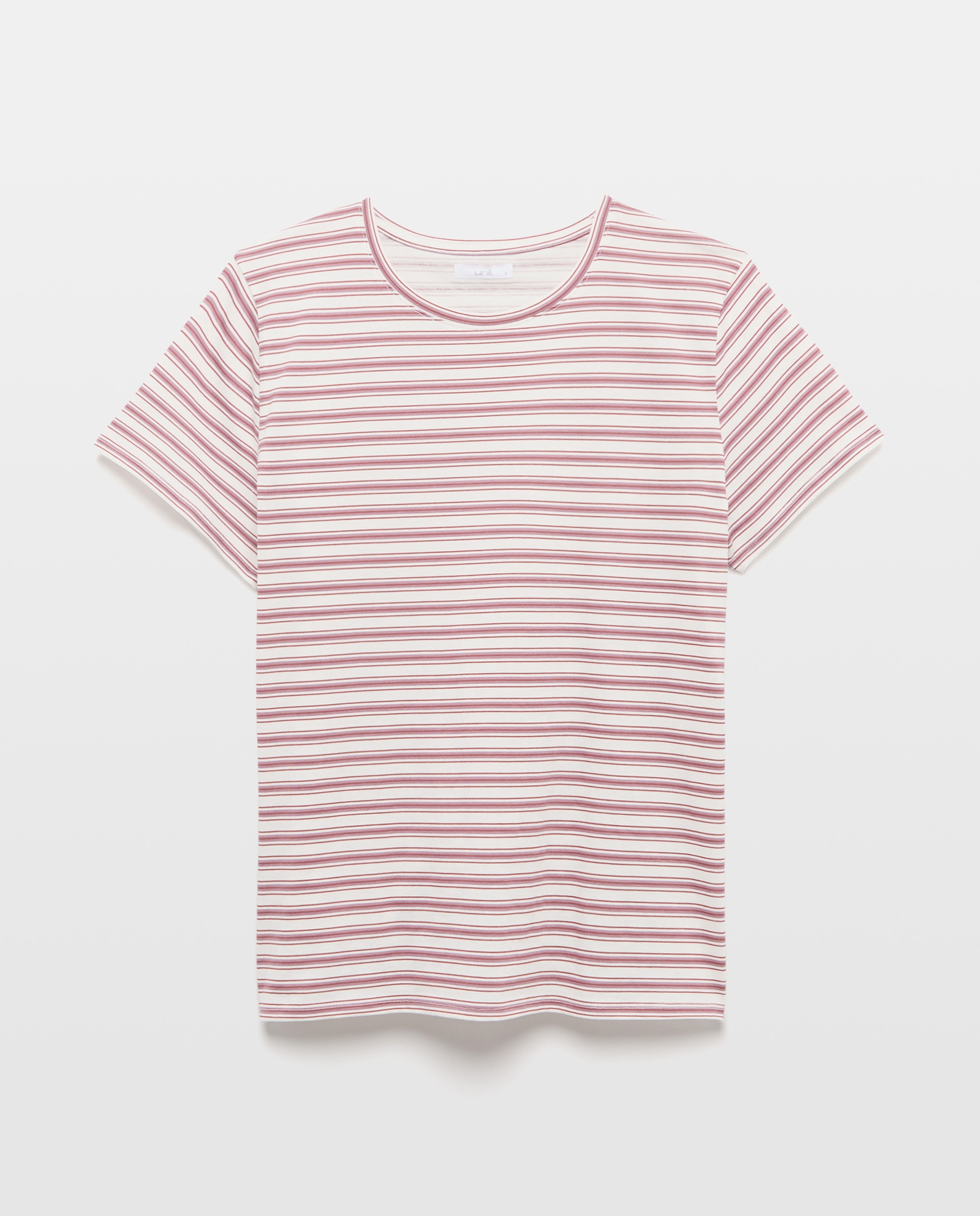 Camiseta estampada de mujer cuello caja Blanco-4