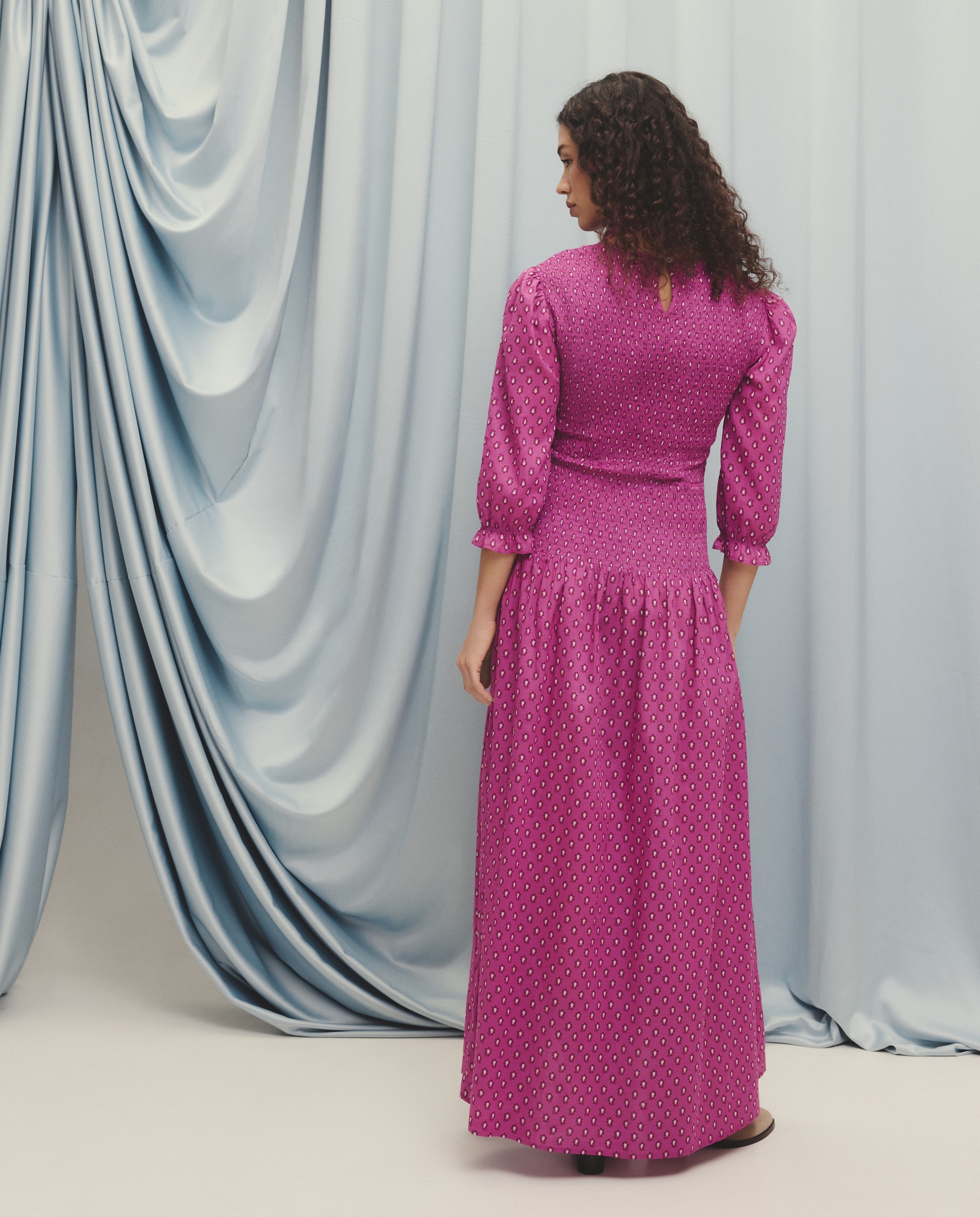 Vestido Liso Comprido Buganvília-3