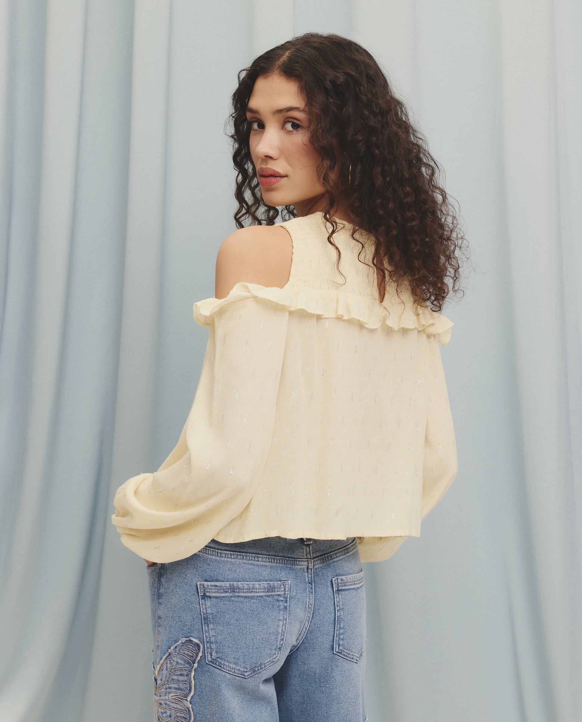 Blusa M3 Cutout com Estampado 300 Amarelo-3