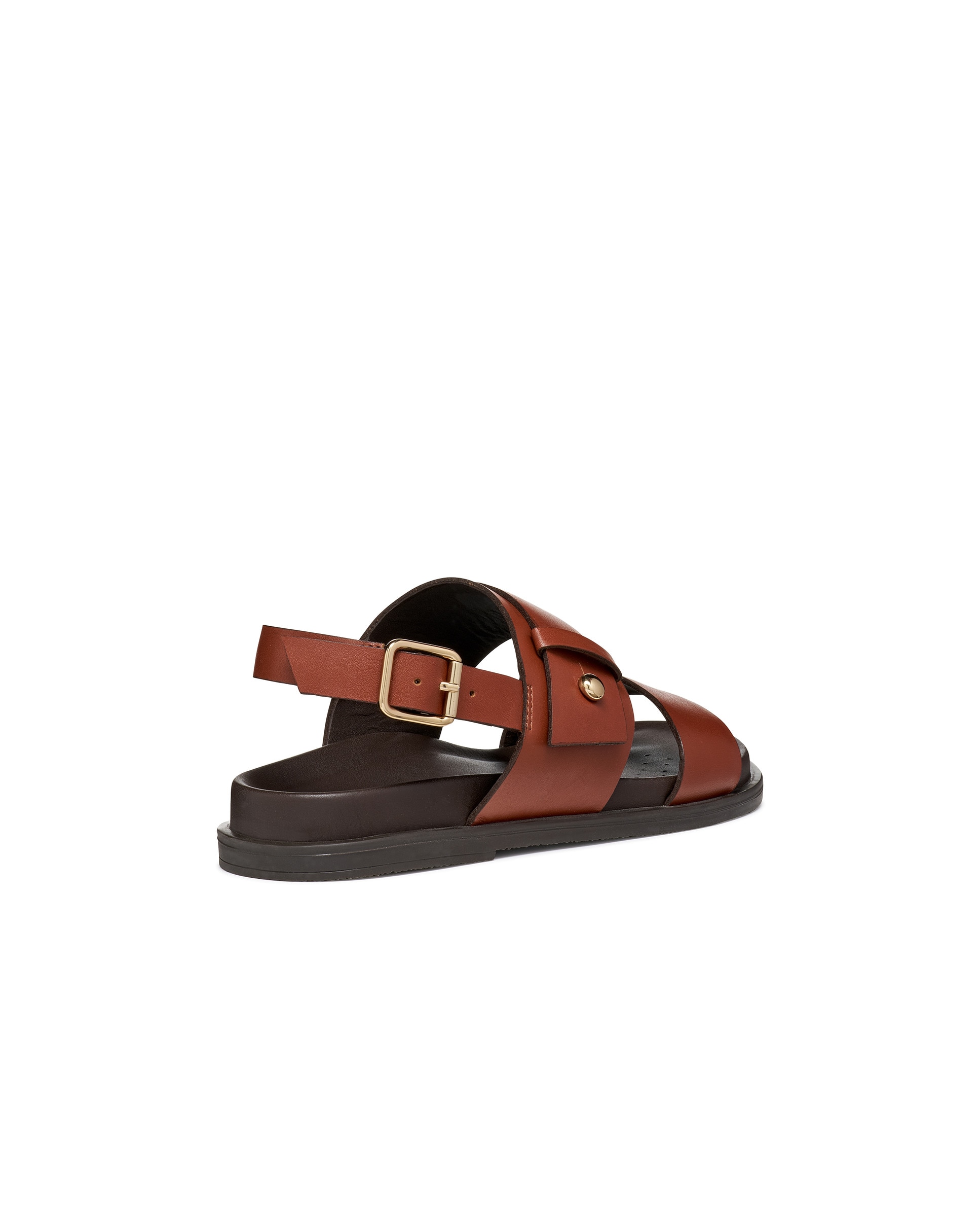 Sandália Plana Adelash Castanho-4