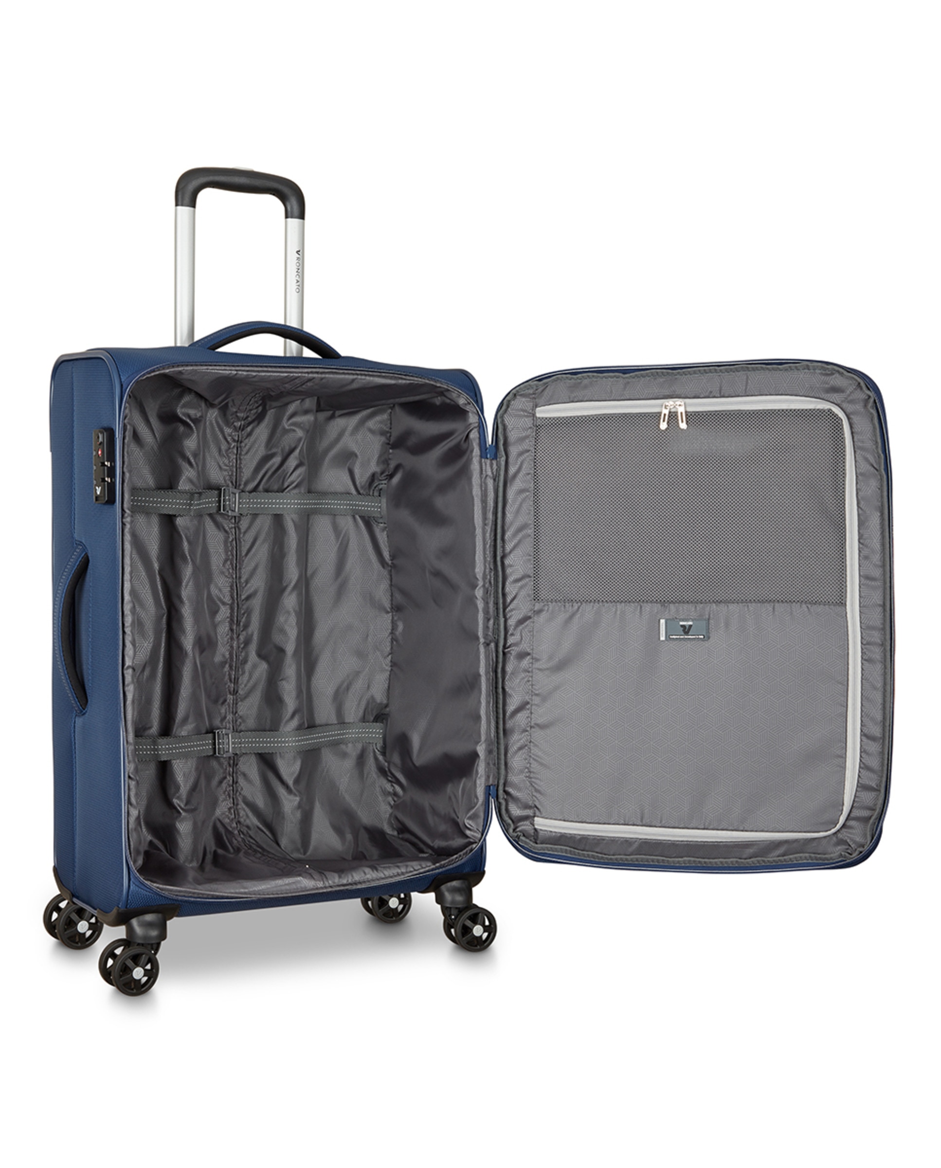 Trolley Médio Flyover Flexível e Expansível com Capacidade até 78 L Azul-marinho-3