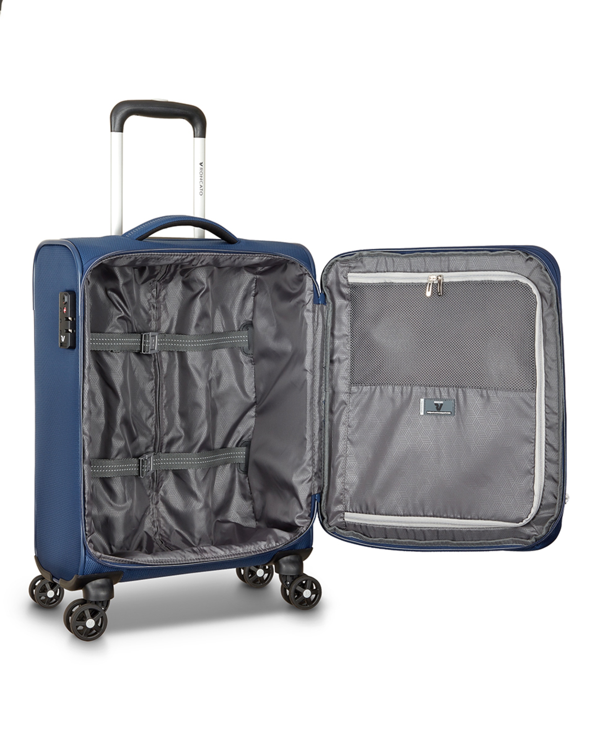 Trolley de Cabine Flyover Flexível e Expansível com Capacidade até 47 L Azul-marinho-3