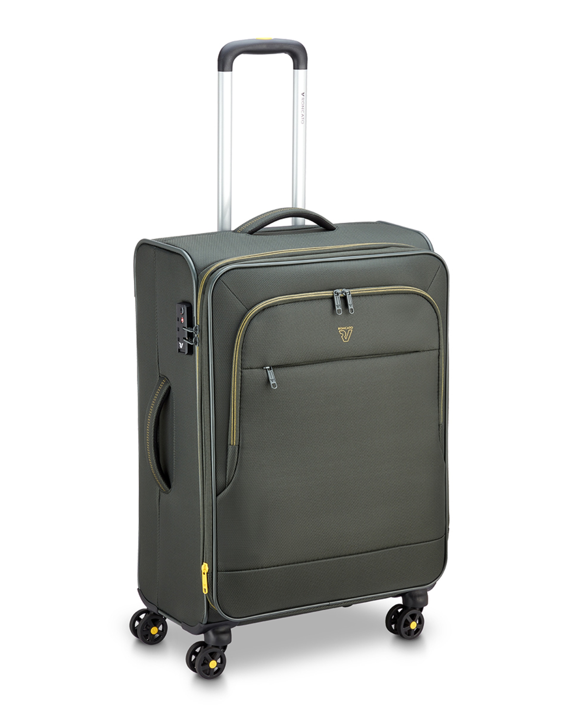 Trolley Médio Flyover Flexível e Expansível com Capacidade até 78 L Verde-militar-11