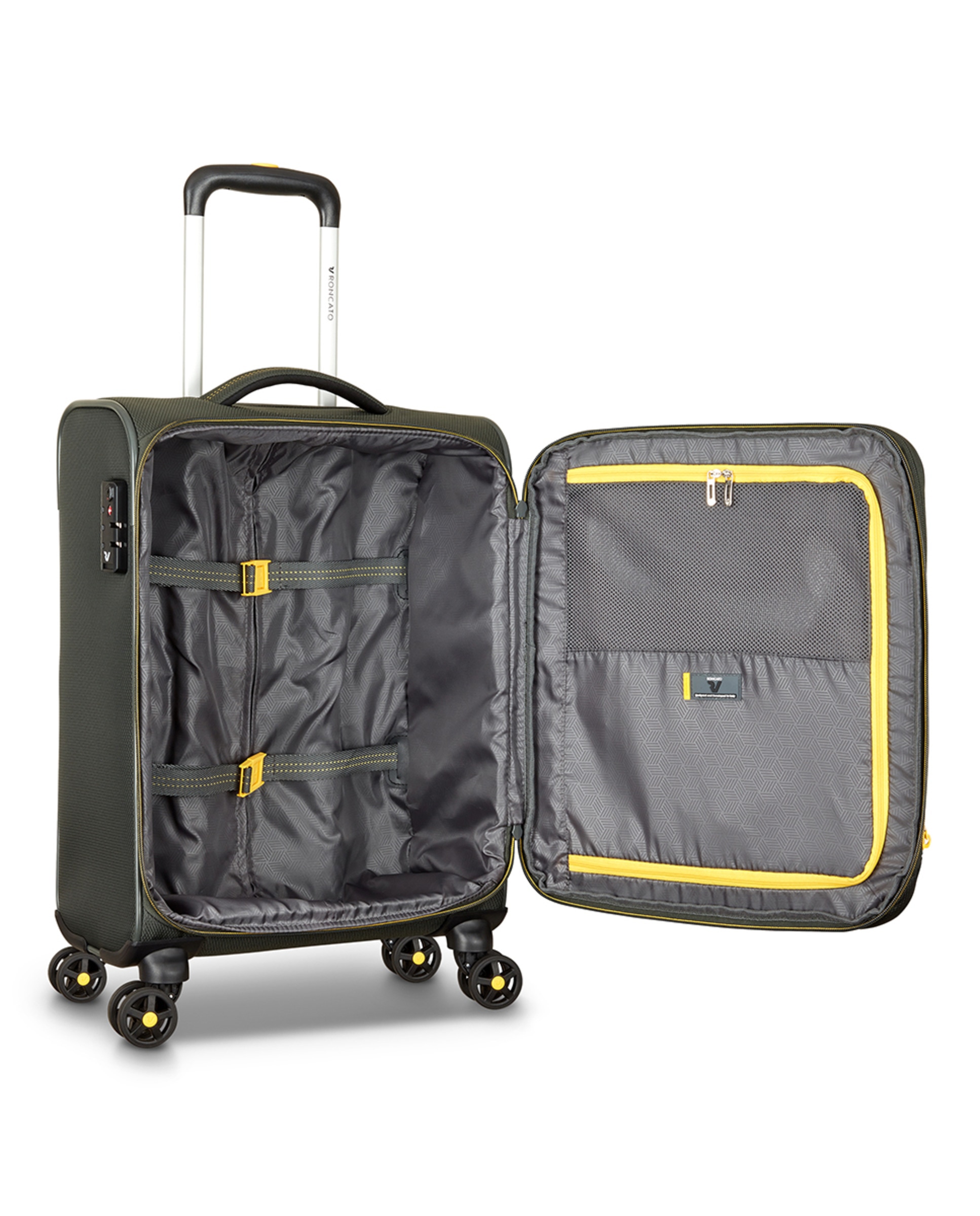 Trolley de Cabine Flyover Flexível e Expansível com Capacidade até 47 L Verde-militar-3